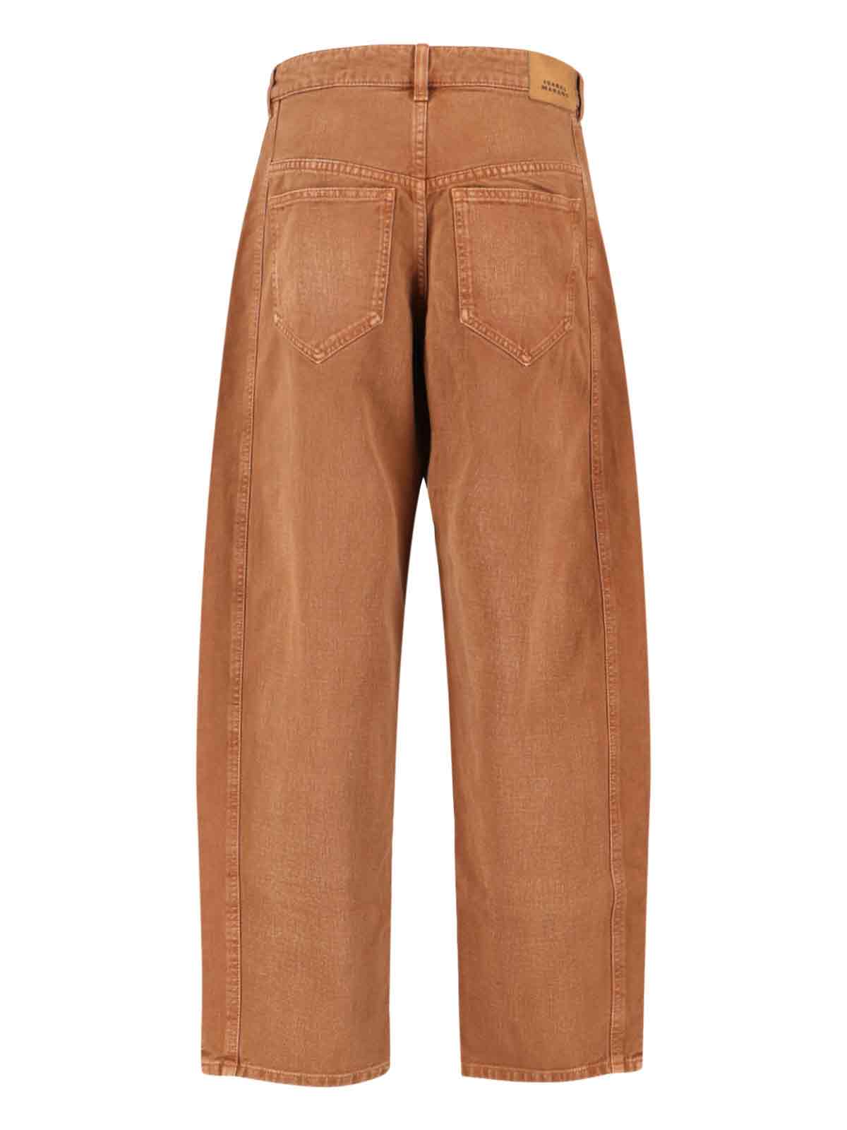 Isabel Marant Straight Trousers Featuring Pockets In Brown