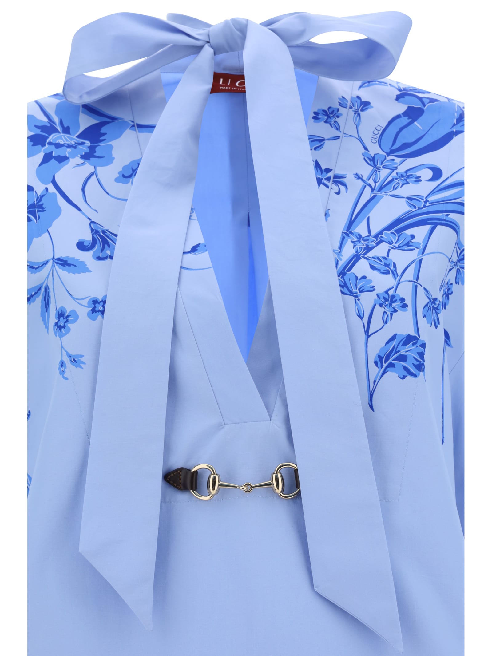 Shop Gucci Top In Baby Blue/mix