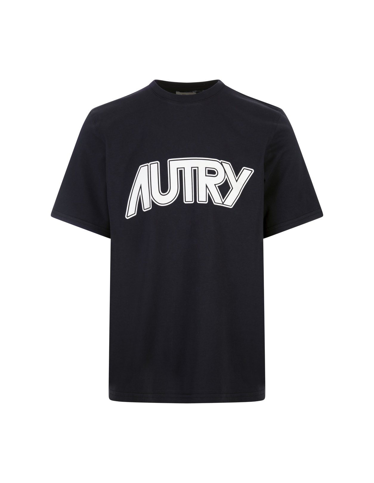 Autry Navy Blue T-shirt With White Logo