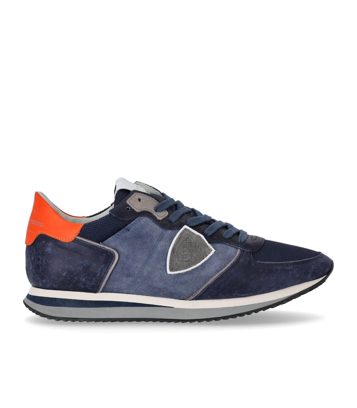Philippe Model Trpx Low Denim Blue Orange Sneaker