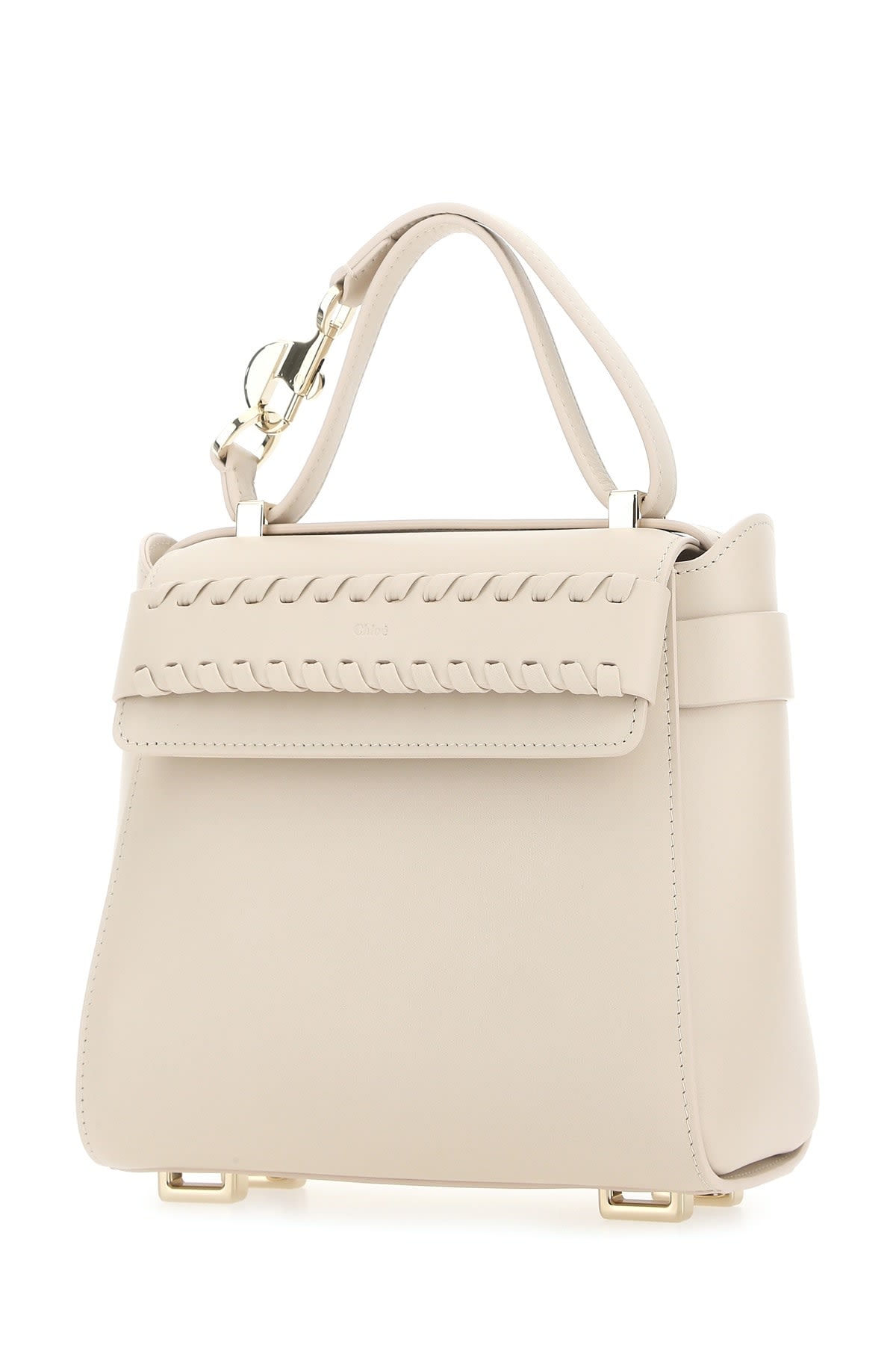 Chloé Chloe Women Light Pink Leather Small Nacha Handbag In 6h3