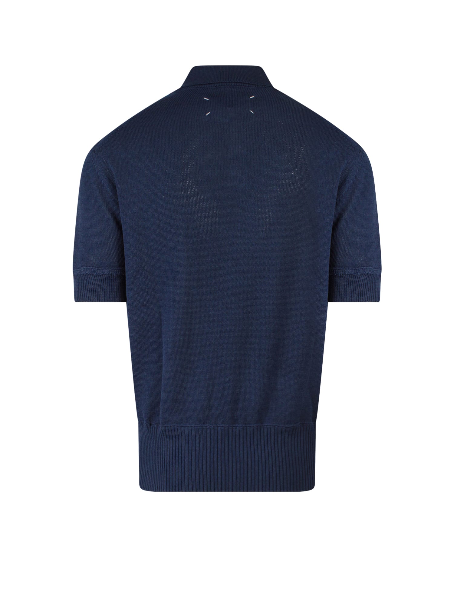 Shop Maison Margiela Polo Shirt In Blue