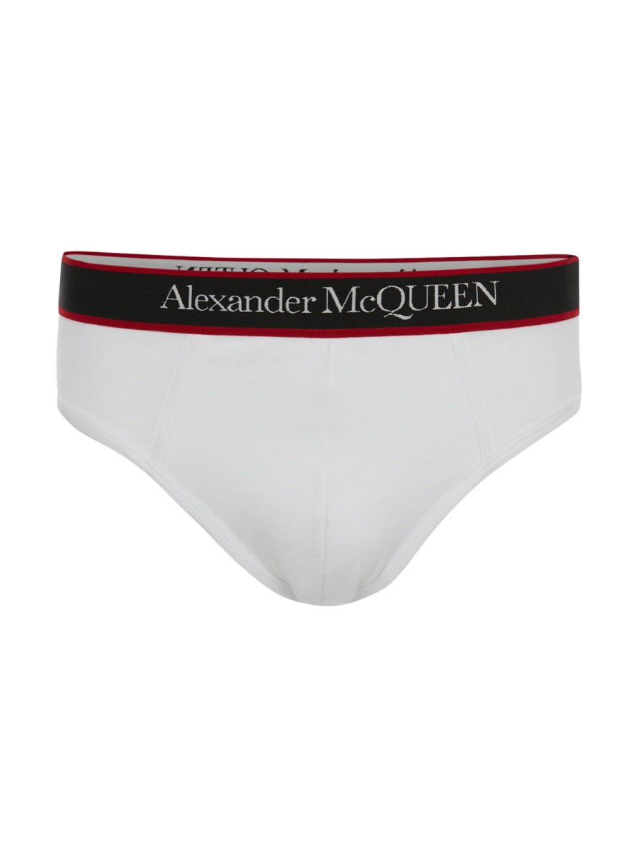 Shop Alexander Mcqueen Slip Selvedge In White