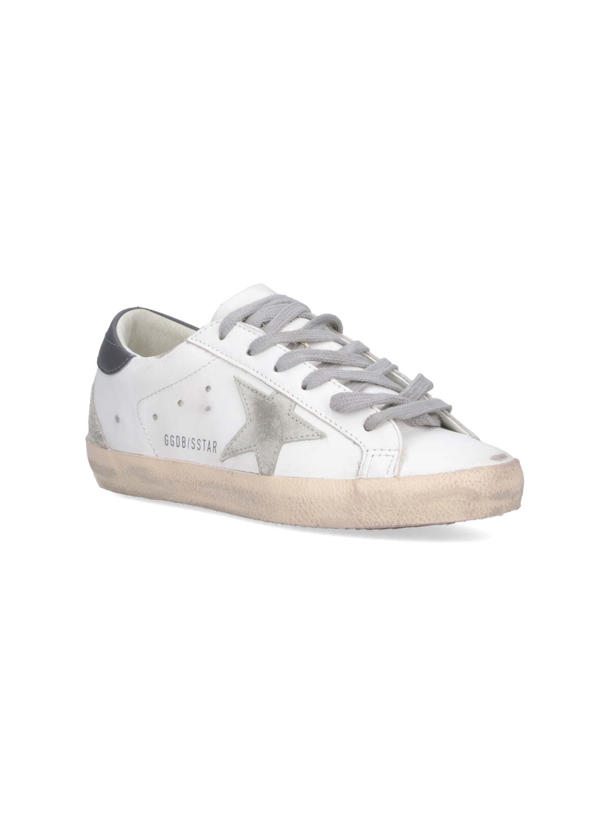 Golden Goose Super Star Sneakers In White/ice/dark Gray