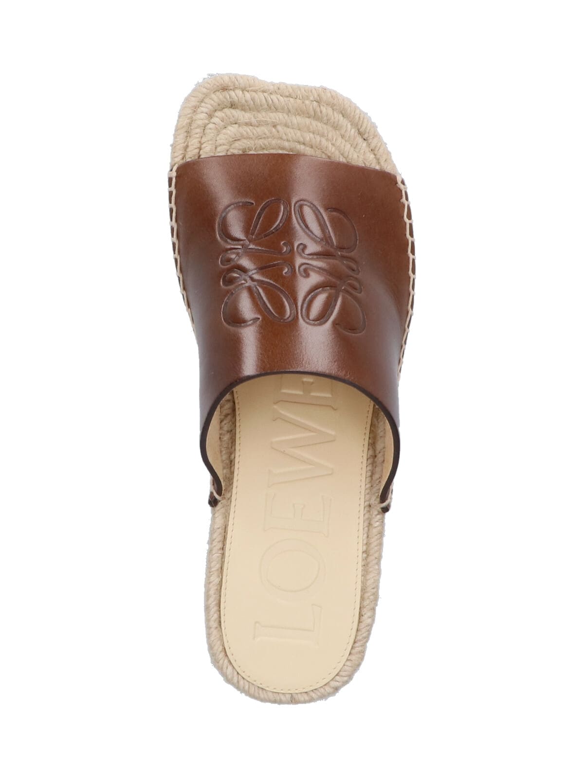 Loewe Petal Platform Espadrilles In Vegetable Tanned Calfskin Sandals Brown In Brown