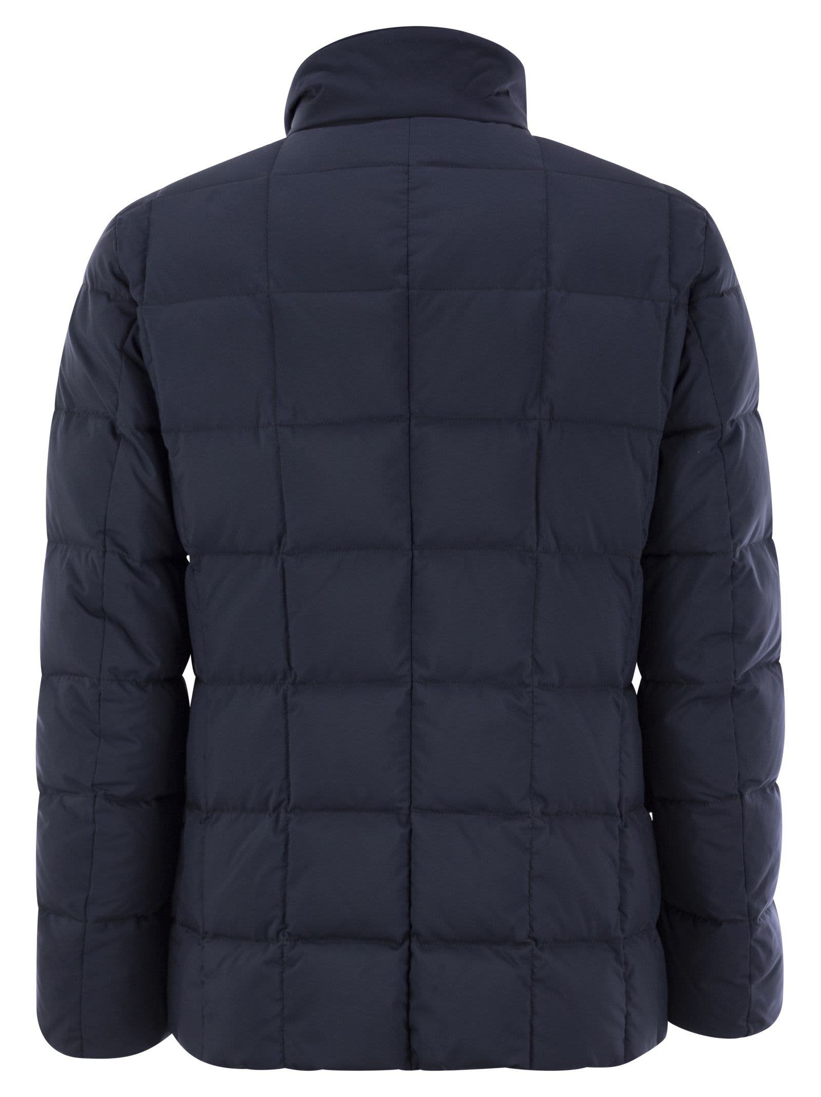 Fay Double-breasted Down Jacket Clothing In Blue