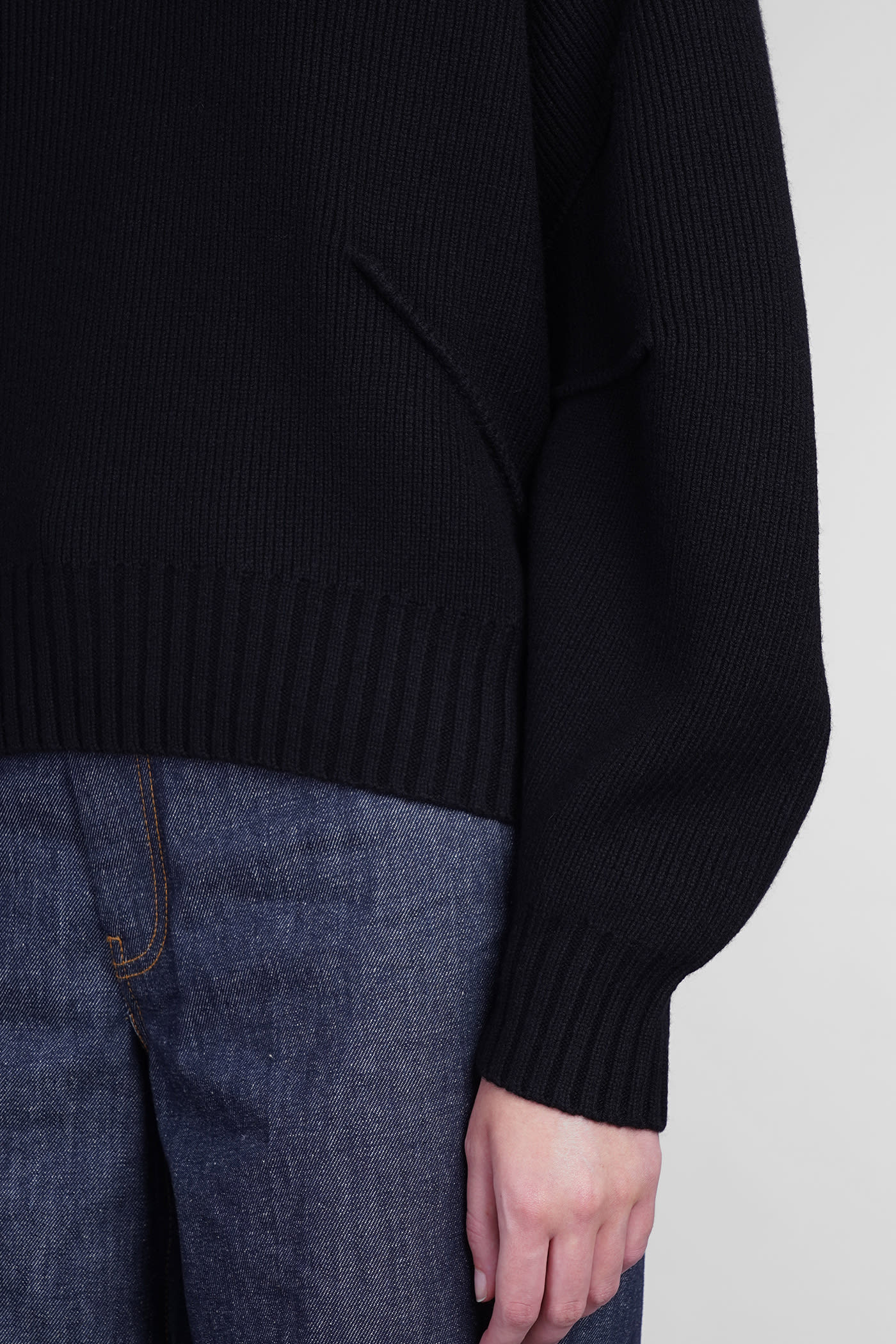 Shop Helmut Lang Knitwear In Black Wool