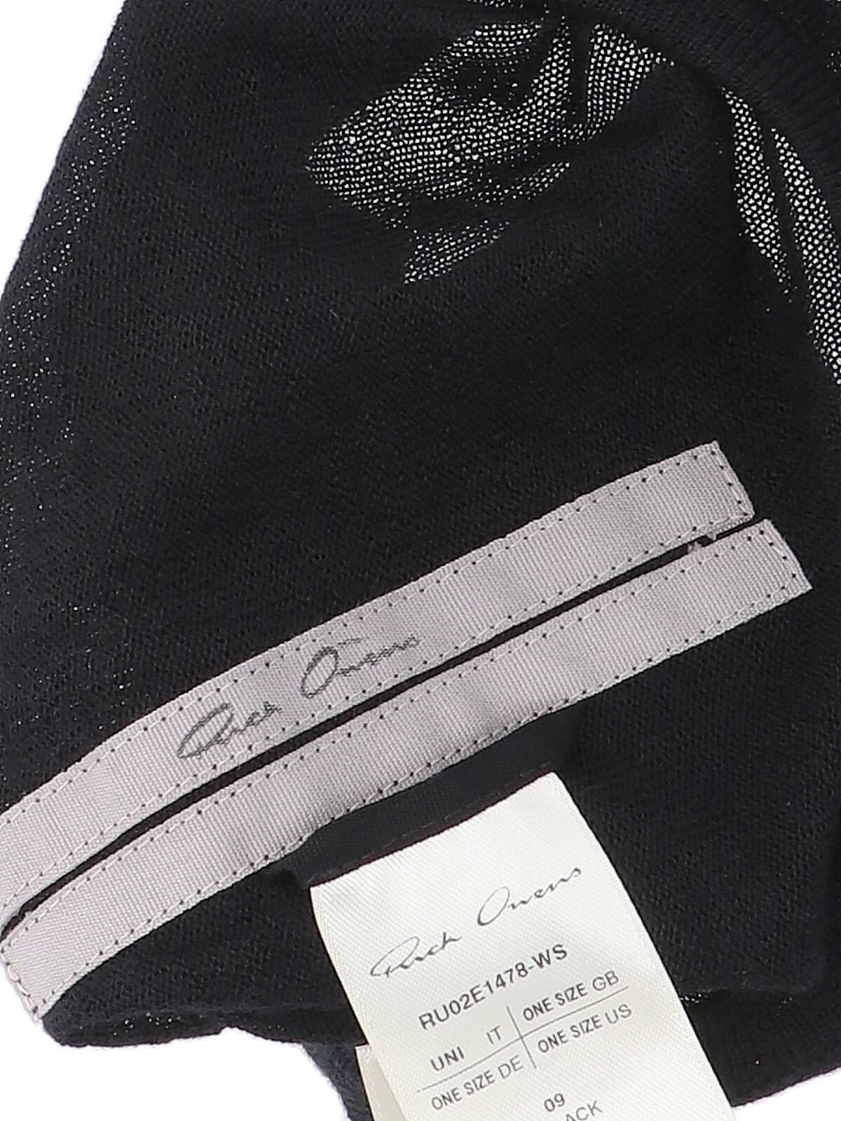 Rick Owens Cut-out Front Cashmere Balaclava With Raw Edges In Black
