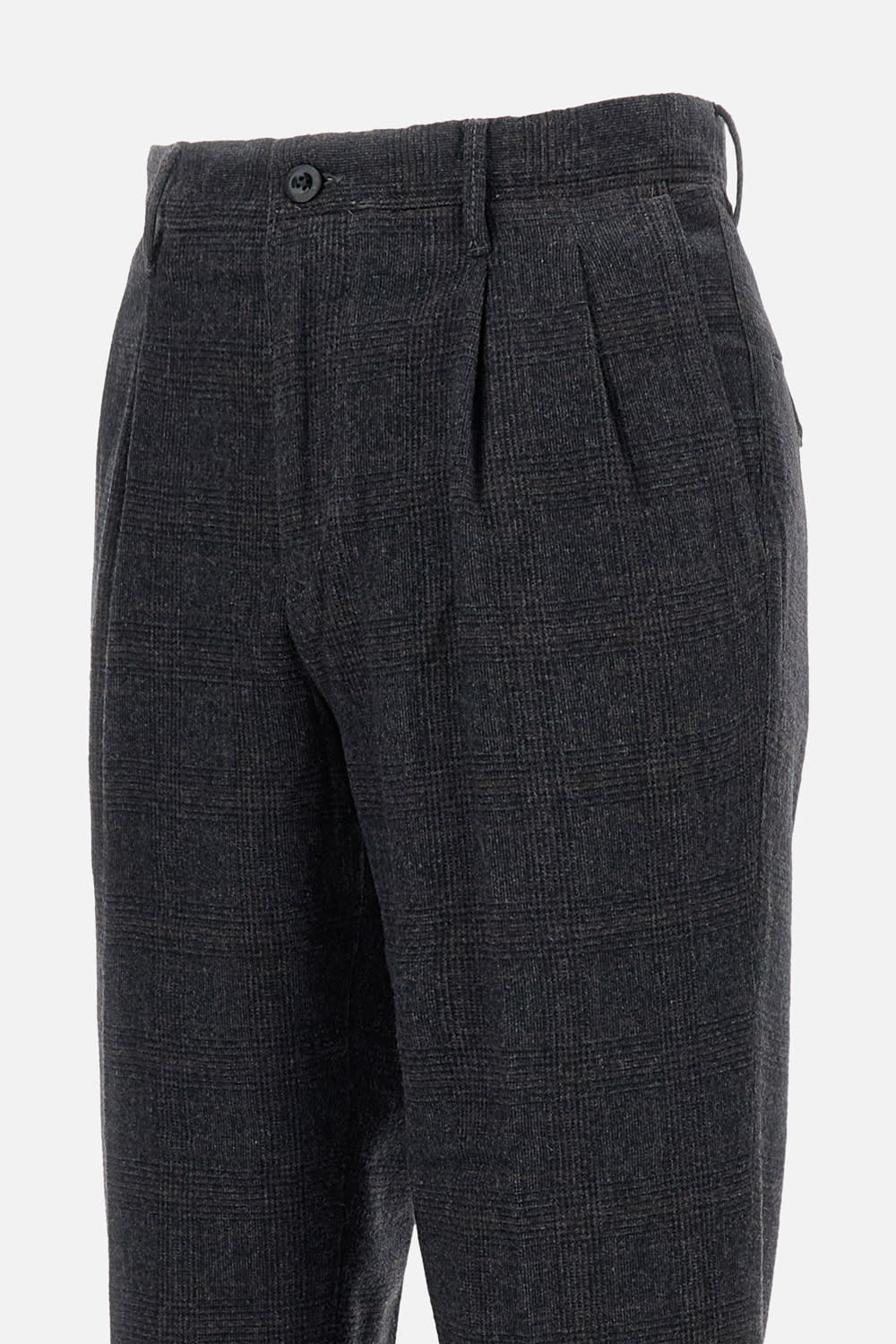 Incotex Tailored Wool Blend Trousers In Black