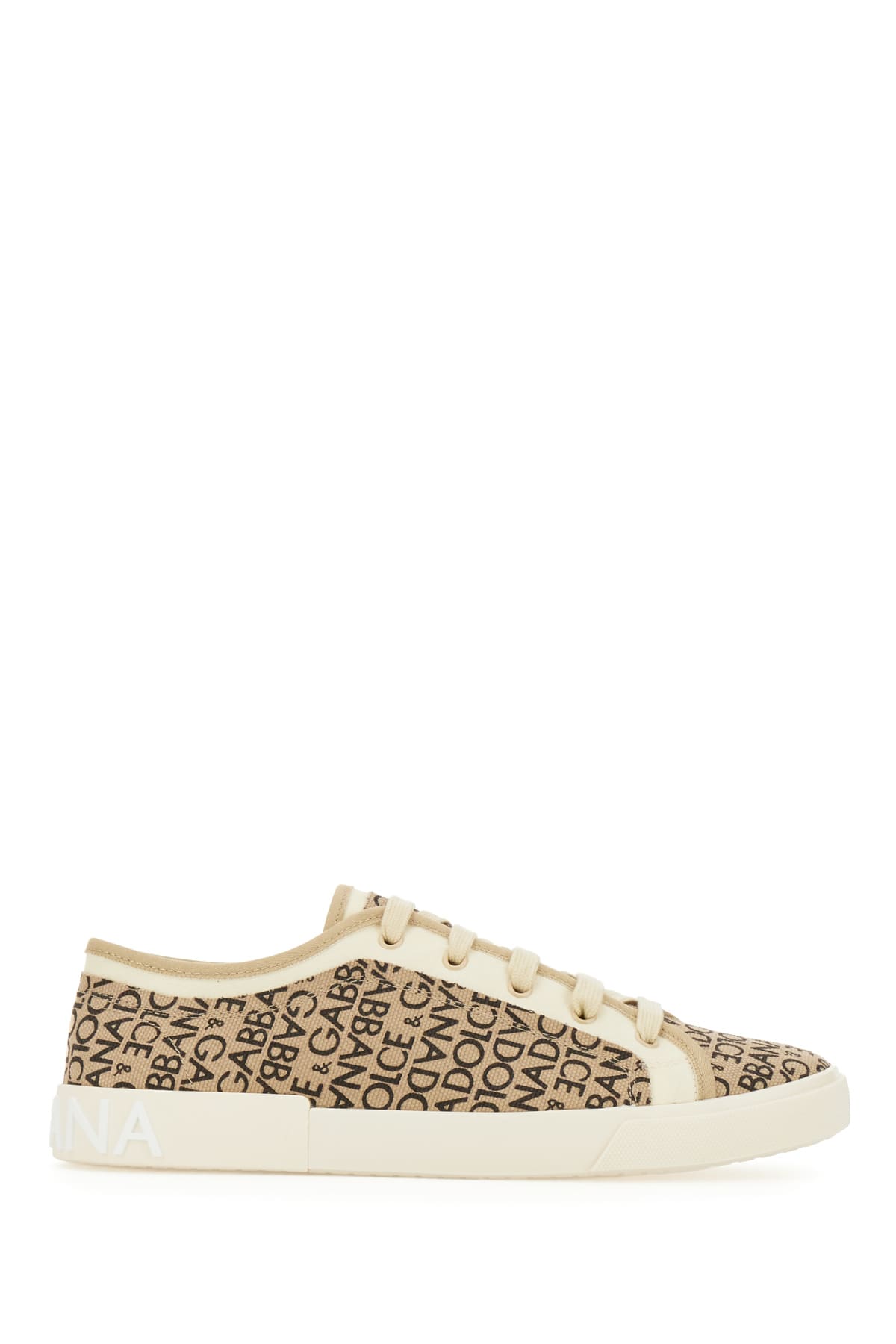 DOLCE & GABBANA EMBROIDERED CANVAS SNEAKERS