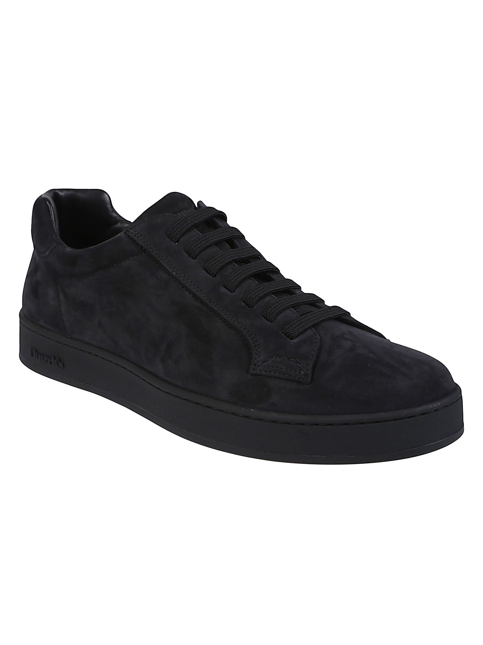 Church's Low Top Suede Finish Rubber Sole Sneakers In Black