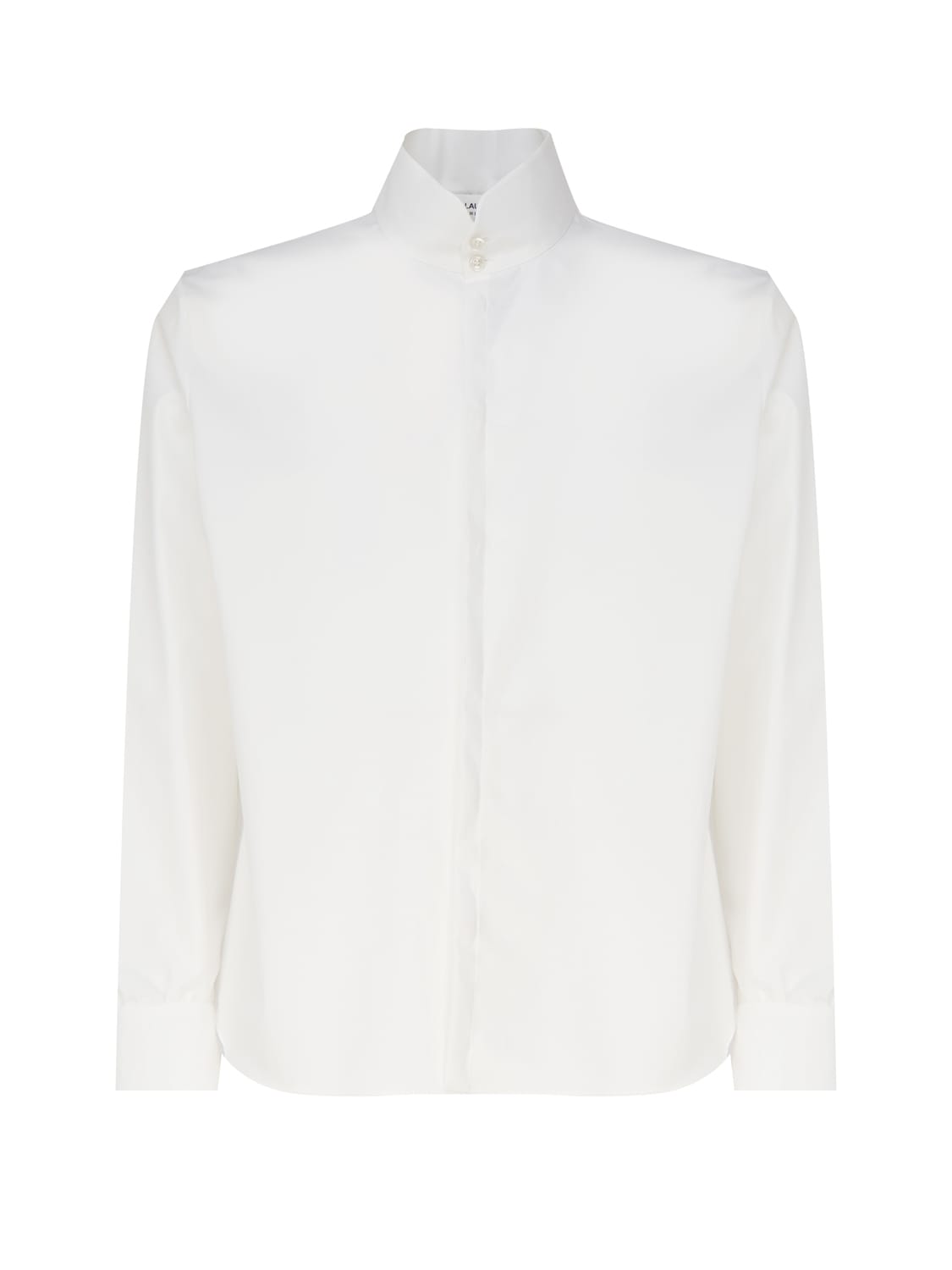 Shop Saint Laurent Shirt With Buttons And Straight Cut In White