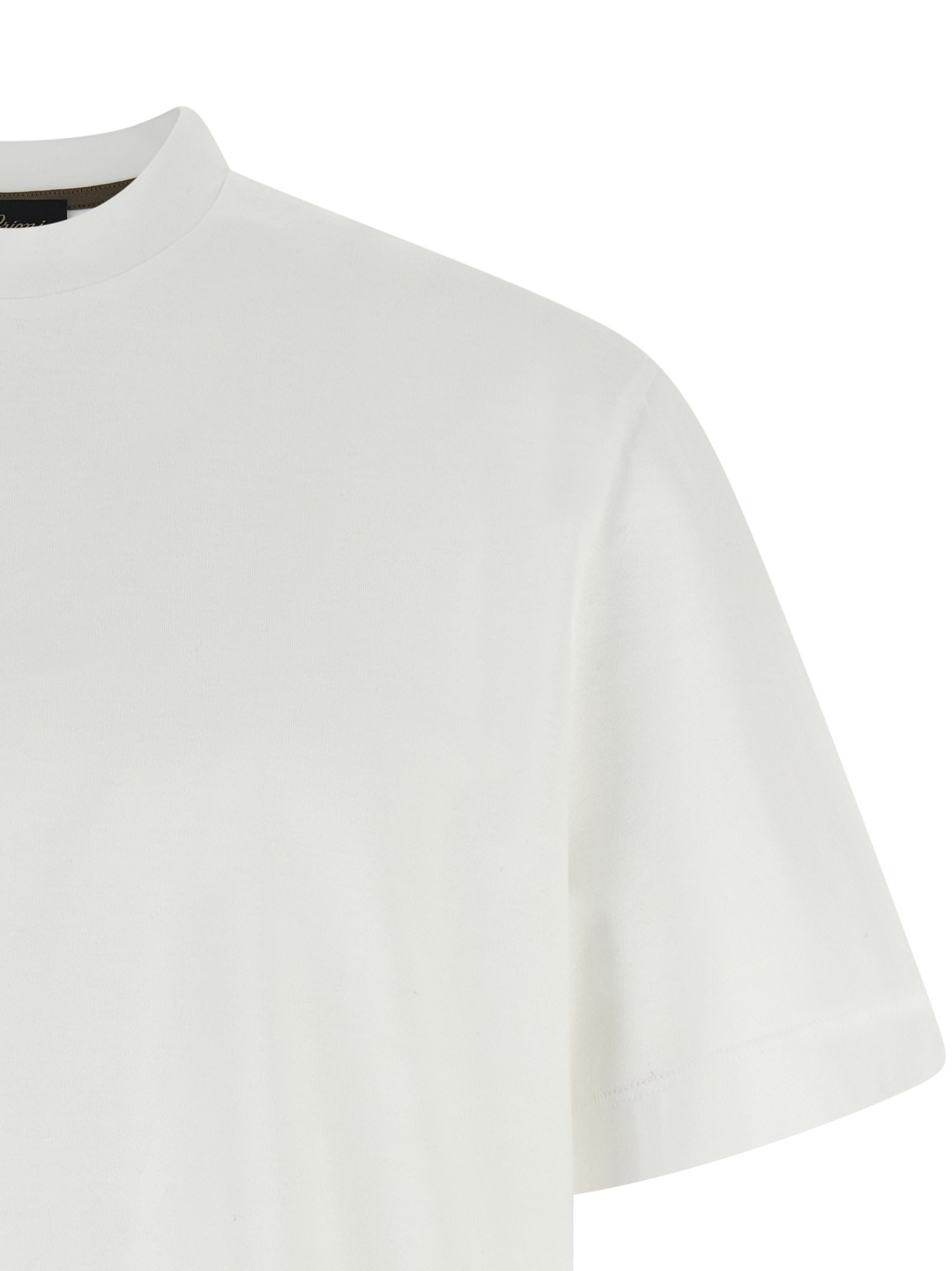 Brioni Short Sleeve Crew Neck Basic T-shirt In Gray