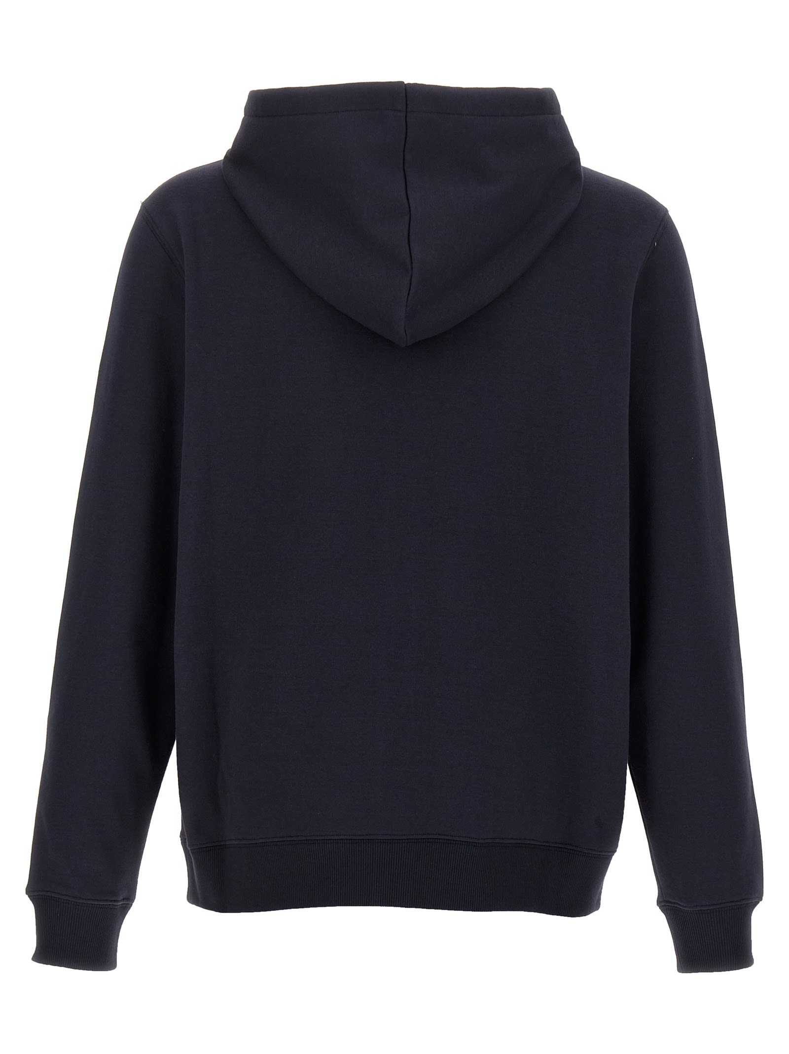 Shop Valentino Logo Print Hoodie In Blue