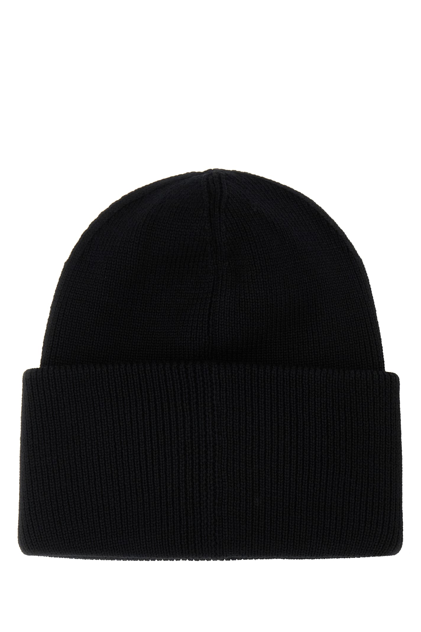 Shop Canada Goose Black Wool Beanie Hat In 61