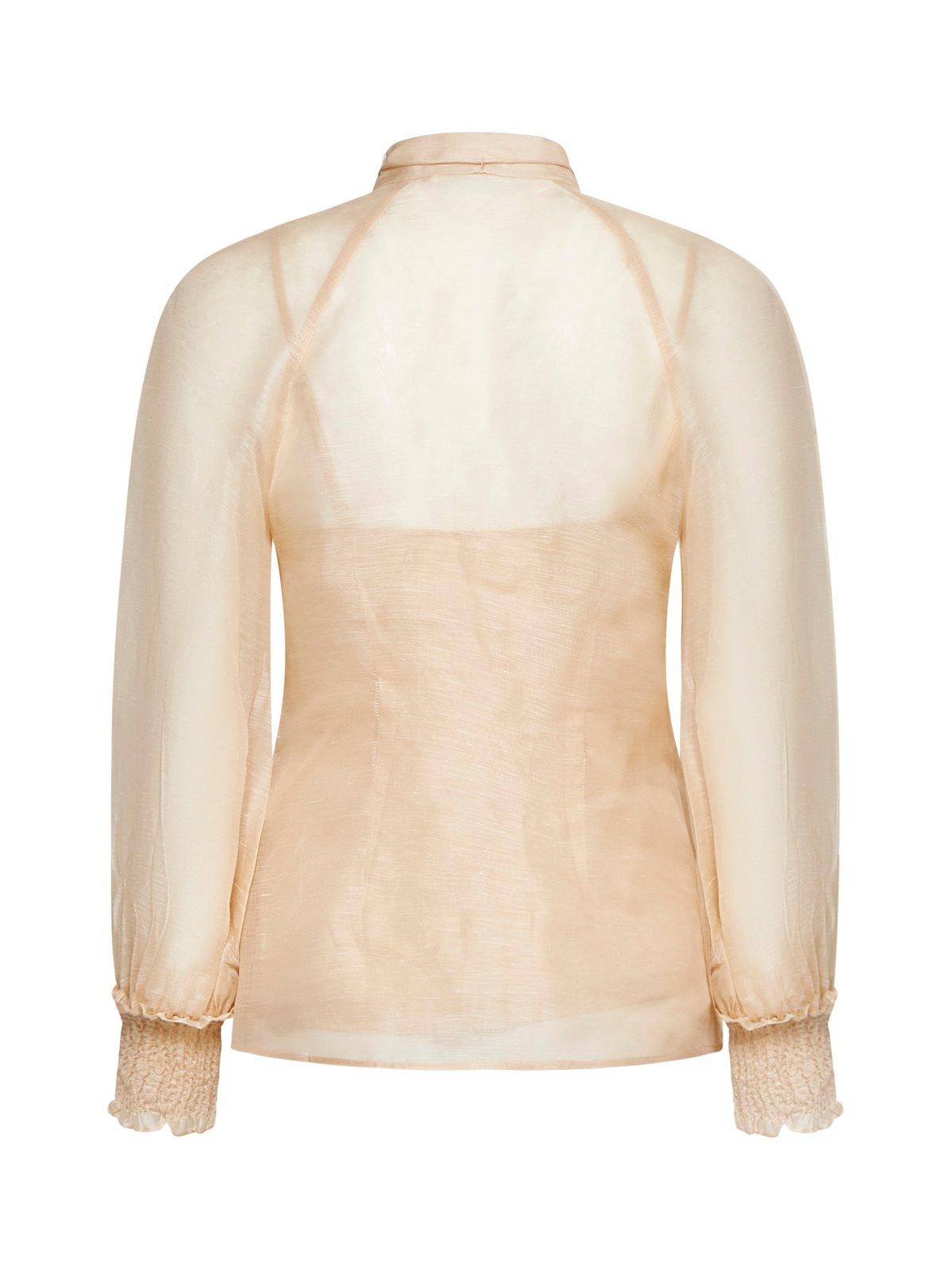 Shop Zimmermann Illustration Buttoned Blouse In Neutrals