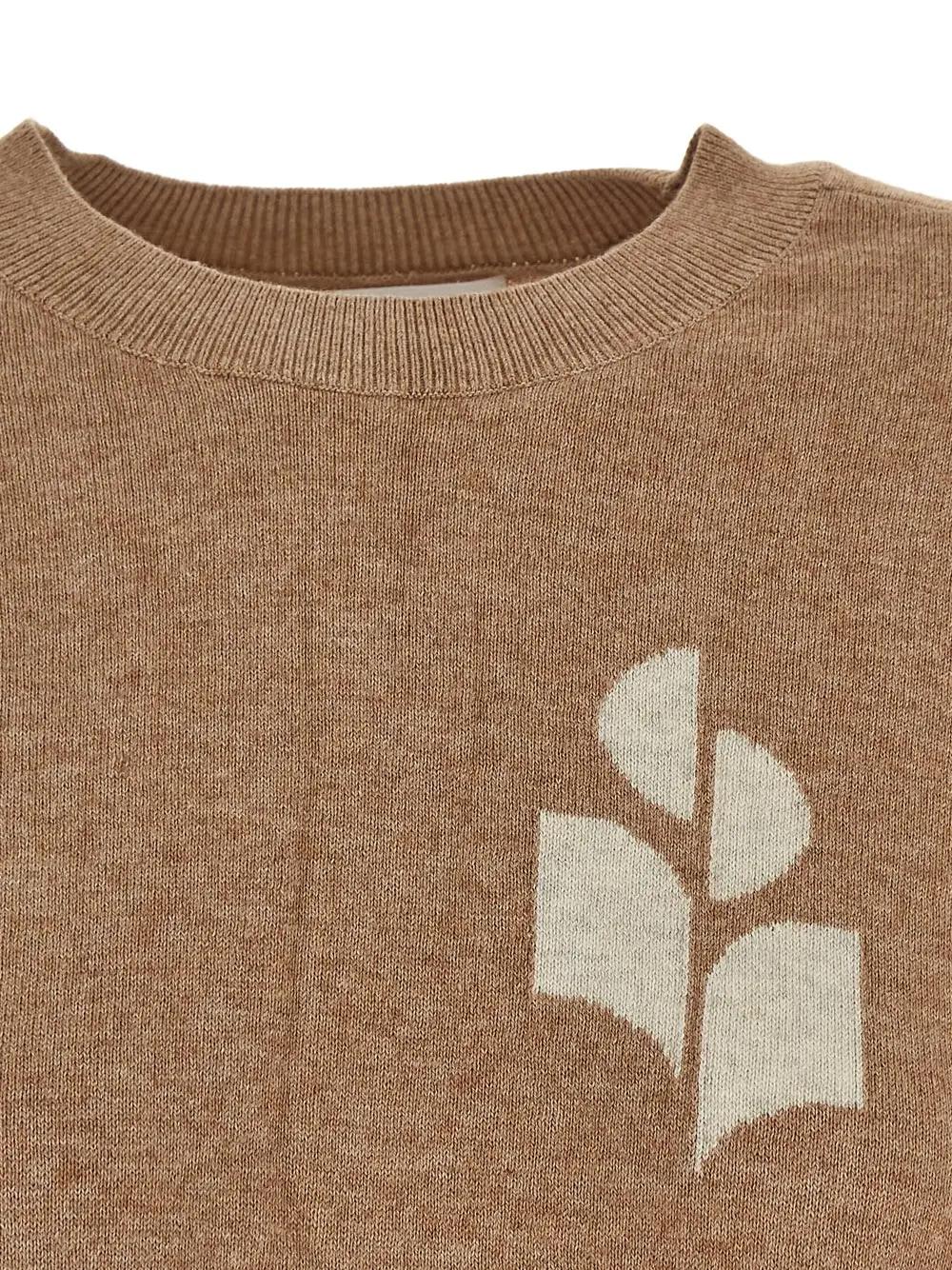 Shop Marant Etoile Logo Knit In Cm Camel