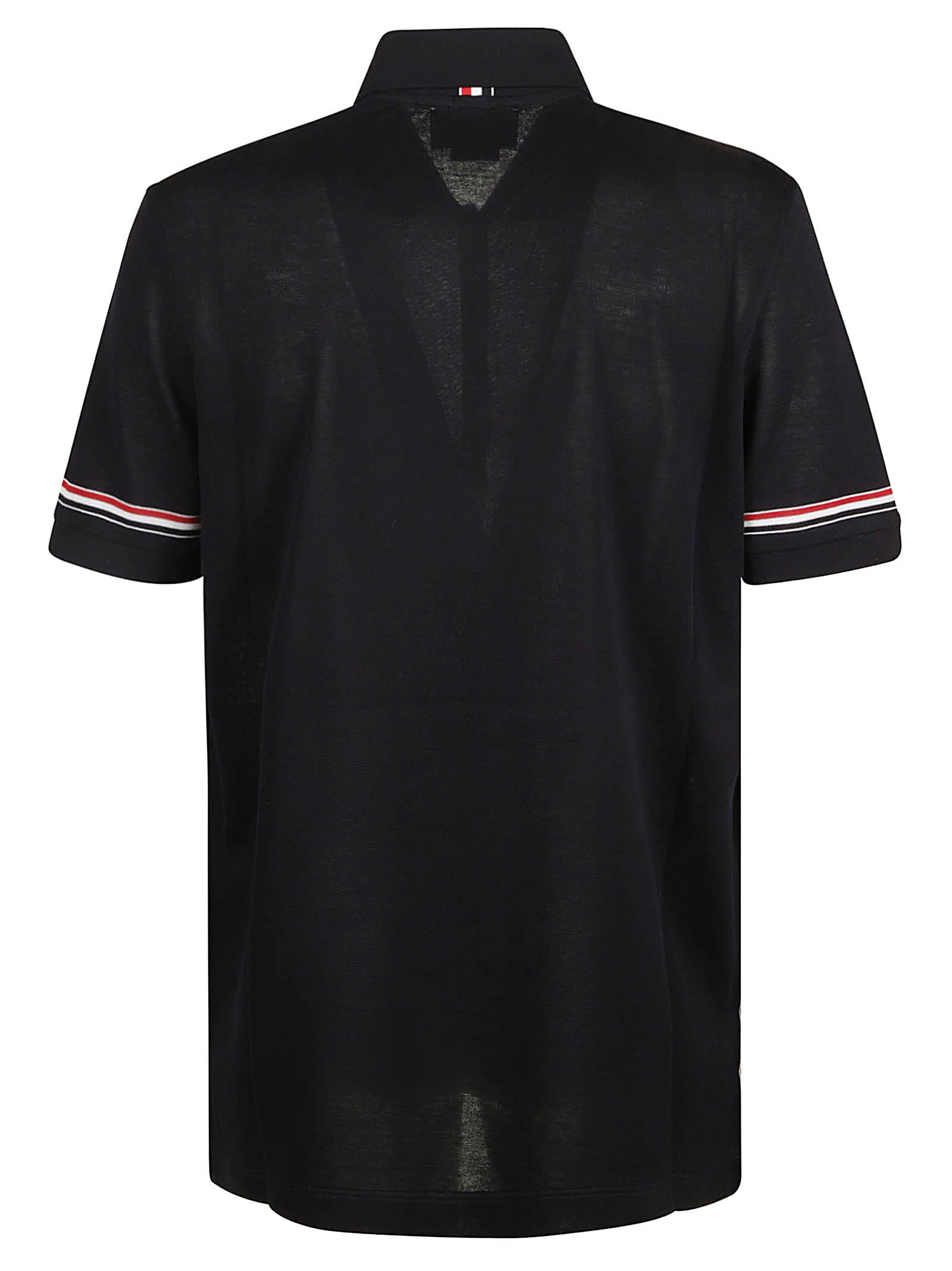 Shop Thom Browne Short-sleeved Polo Shirt In White