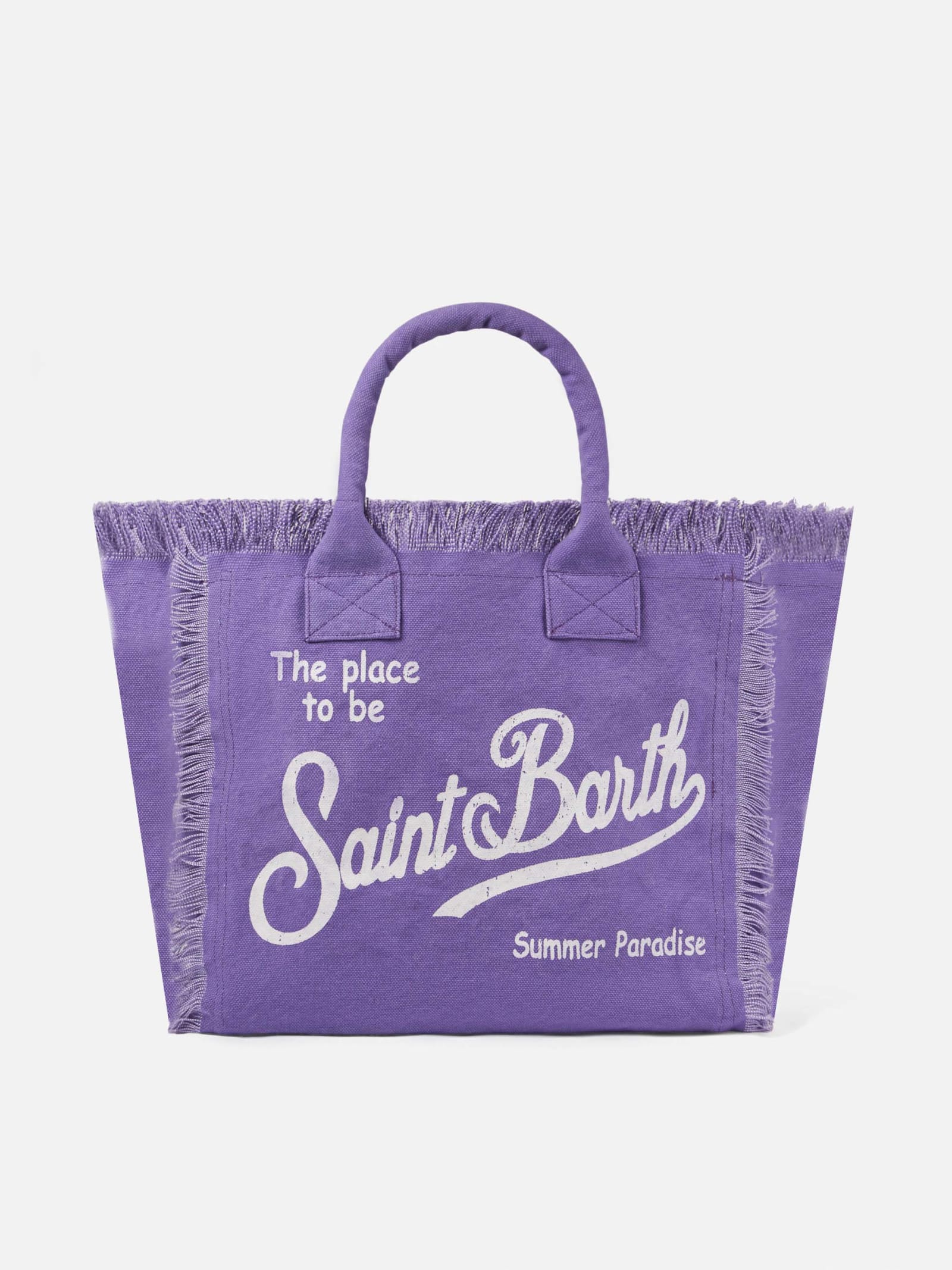 Mc2 Saint Barth Vanity Purple Canvas Shoulder Bag