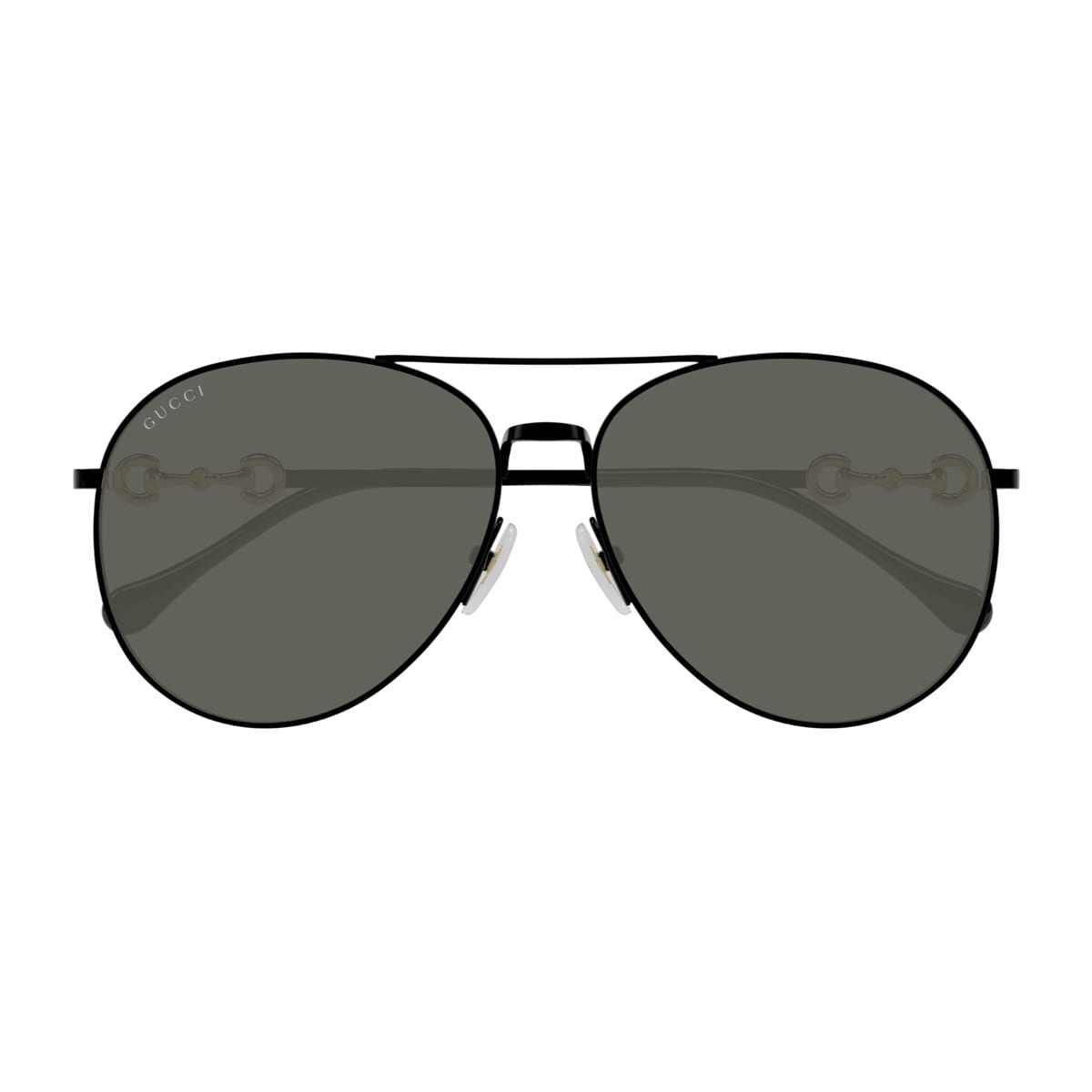 Gucci Eyewear Gucci Gg1698s Linea Horsebit 001 Black Grey Sunglasses