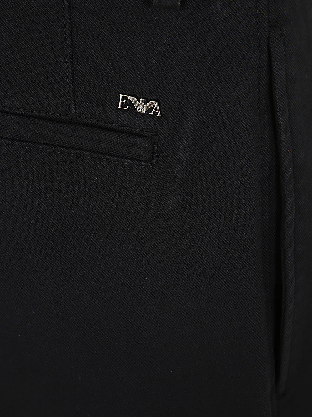 Shop Emporio Armani Trousers In Black