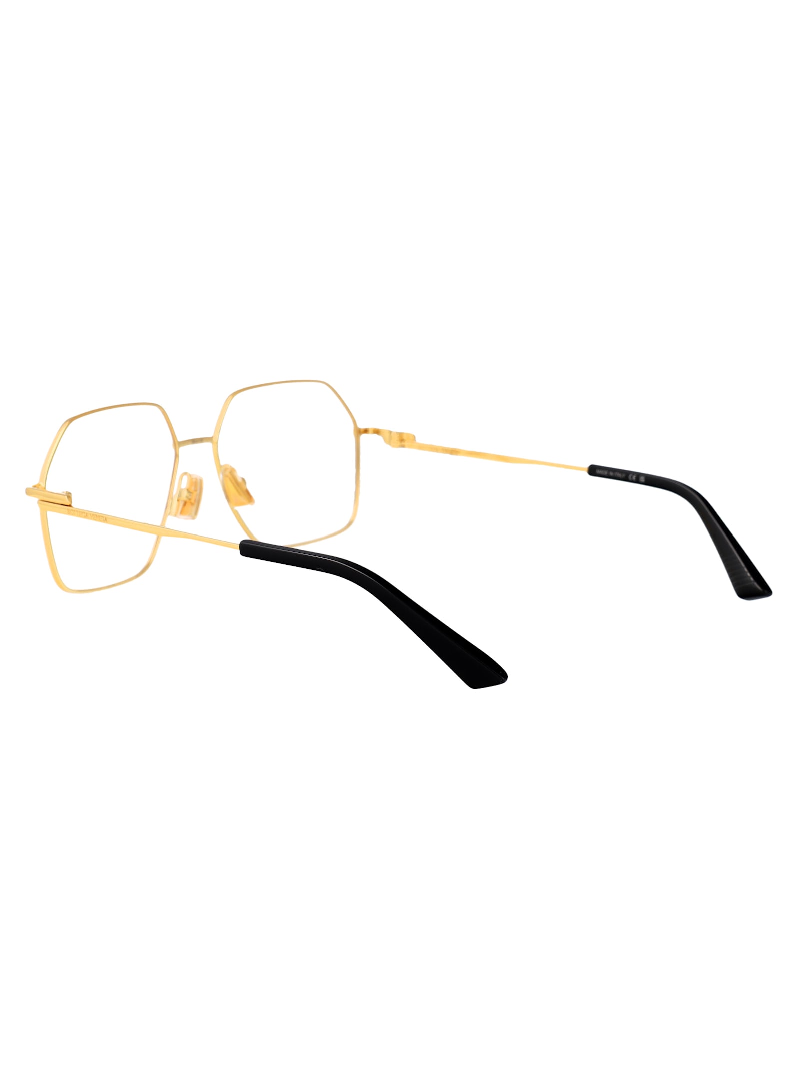 Bottega Veneta Bv1332o Glasses In Gold-gold-transparent