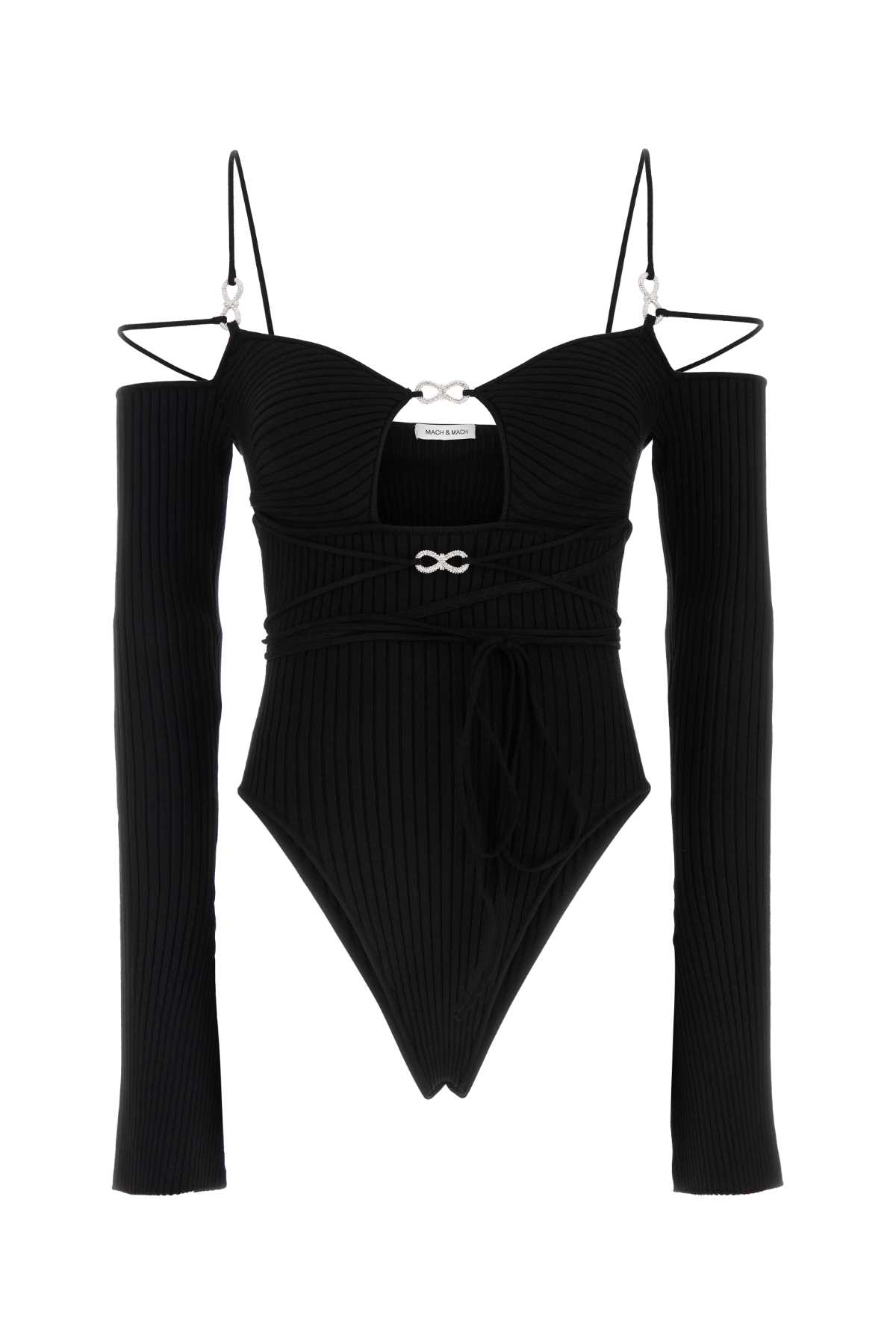 Black Viscose Blend Bodysuit