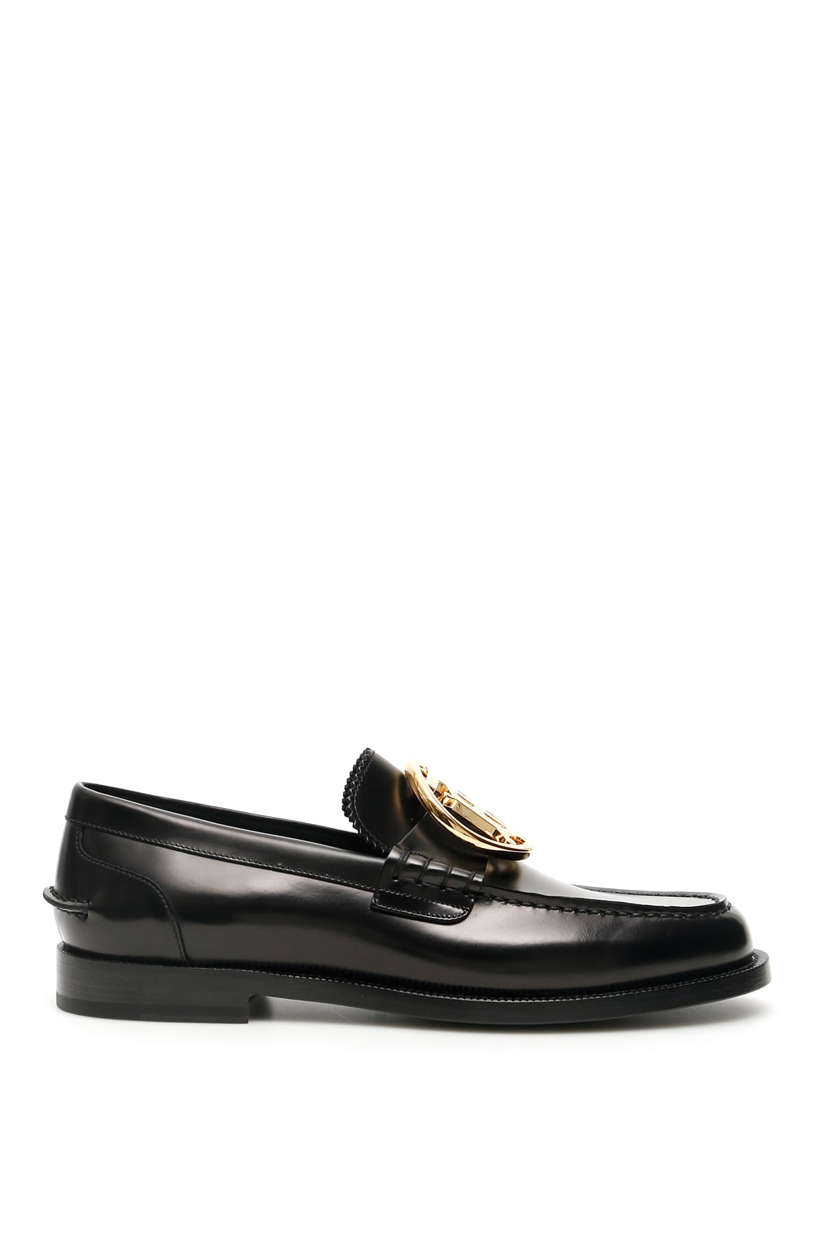 black bedmoore tb logo leather loafers