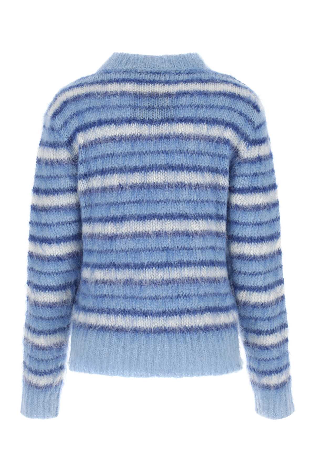 Shop Marni Embroidered Mohair Blend Sweater In Rgb50