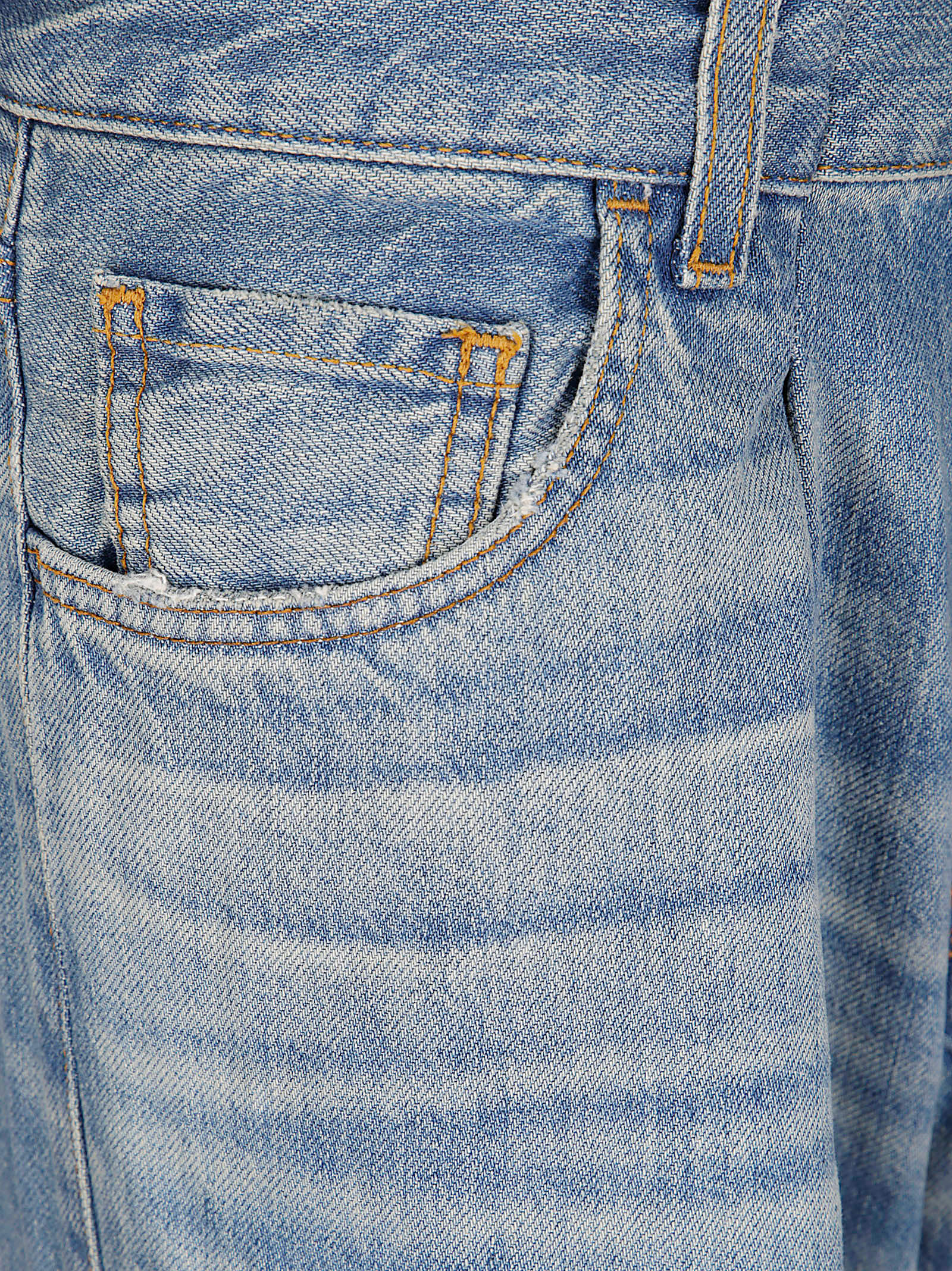 Haikure Candy Pleated Boyfriend Jeans In Blue