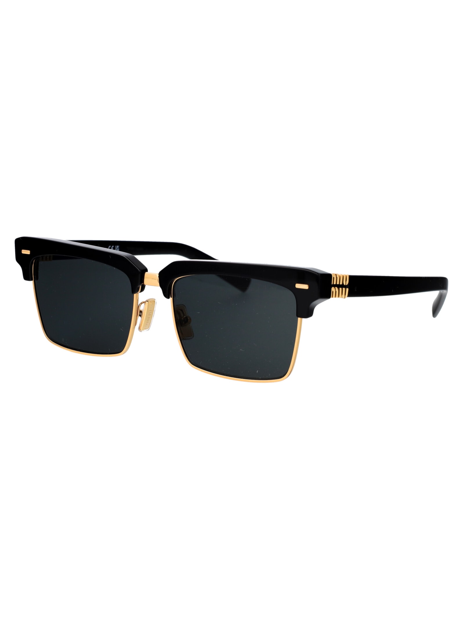 Shop Miu Miu 0mu 10zs Sunglasses In 1ab5s0 Black