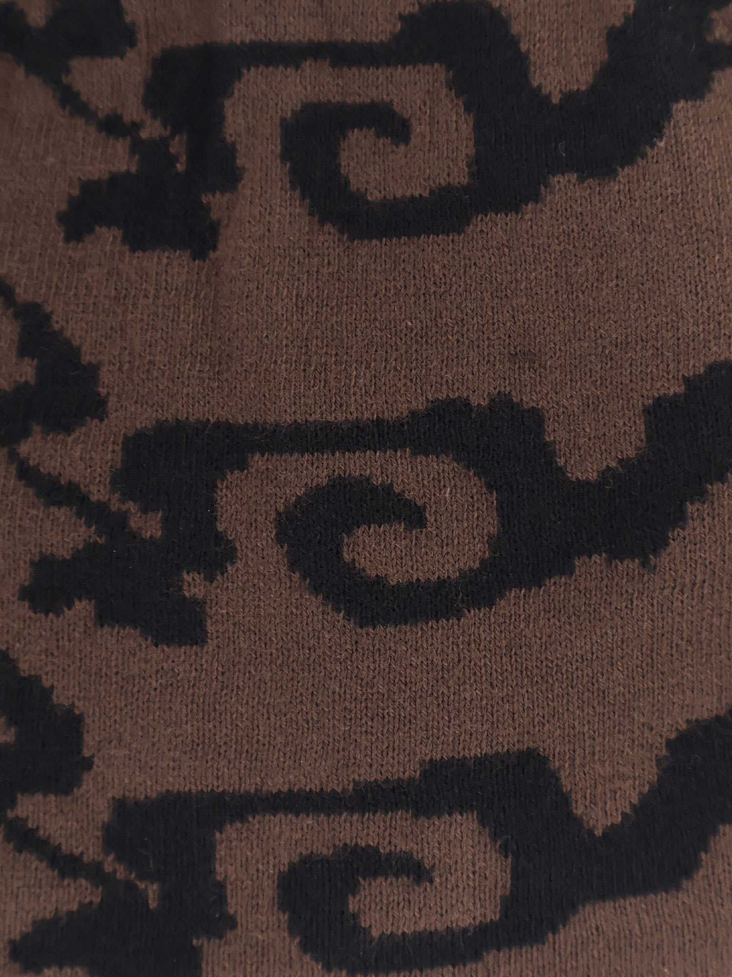 Roa Abstract Stitched Cotton Vortex Hat In Brown