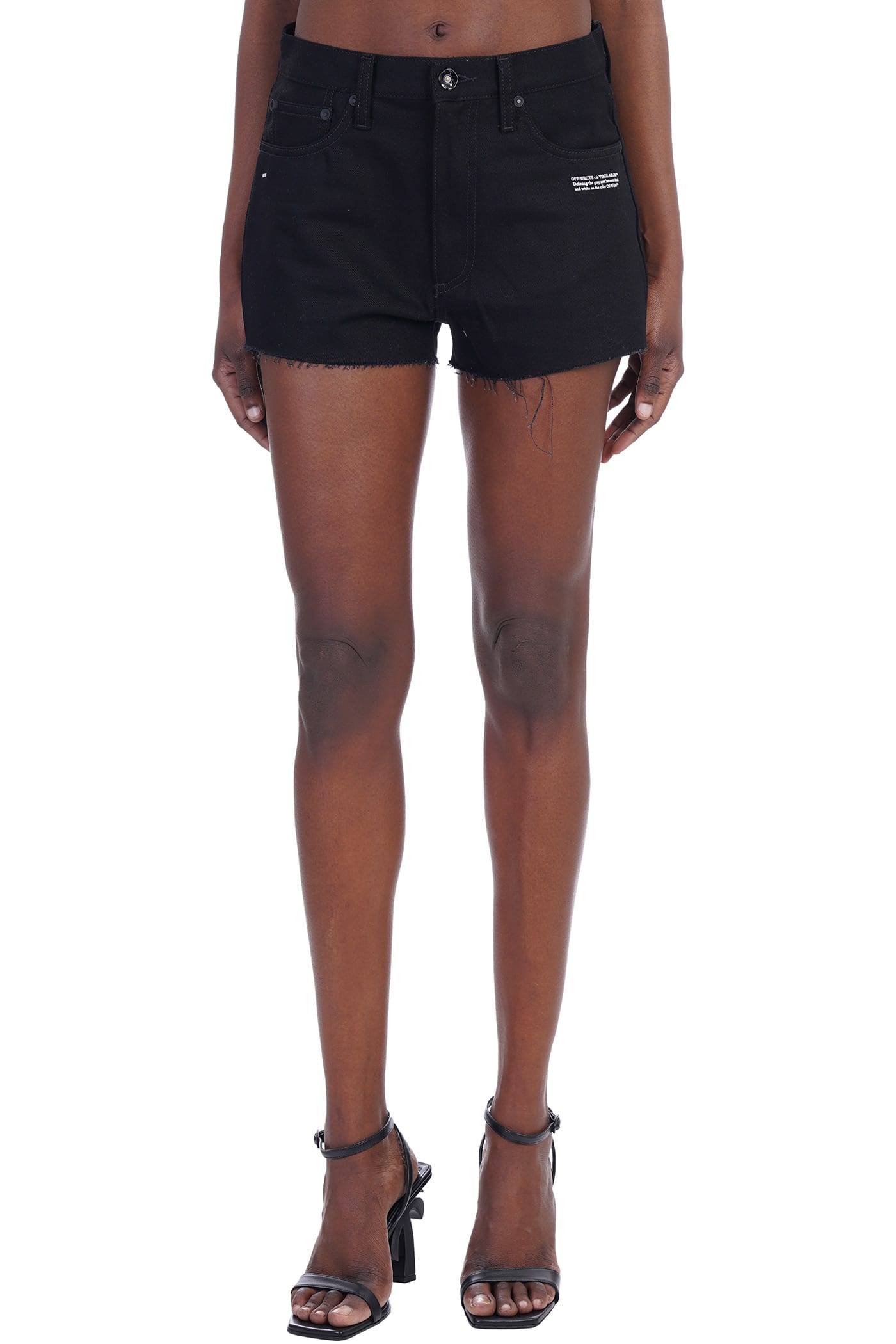 Off-White Shorts In Black Cotton