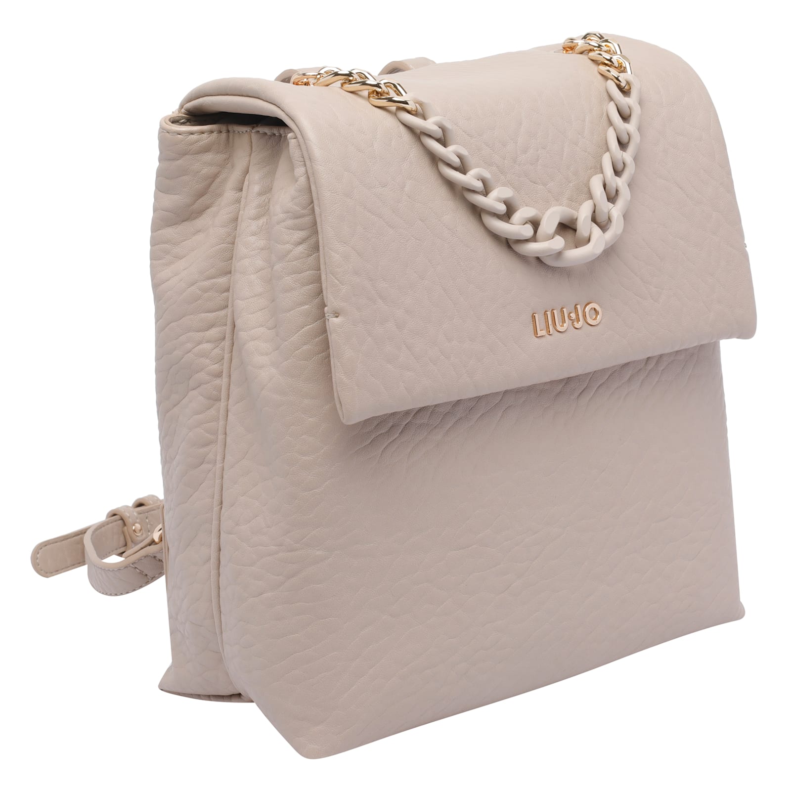 Liu •jo Logo Backpack In Sand