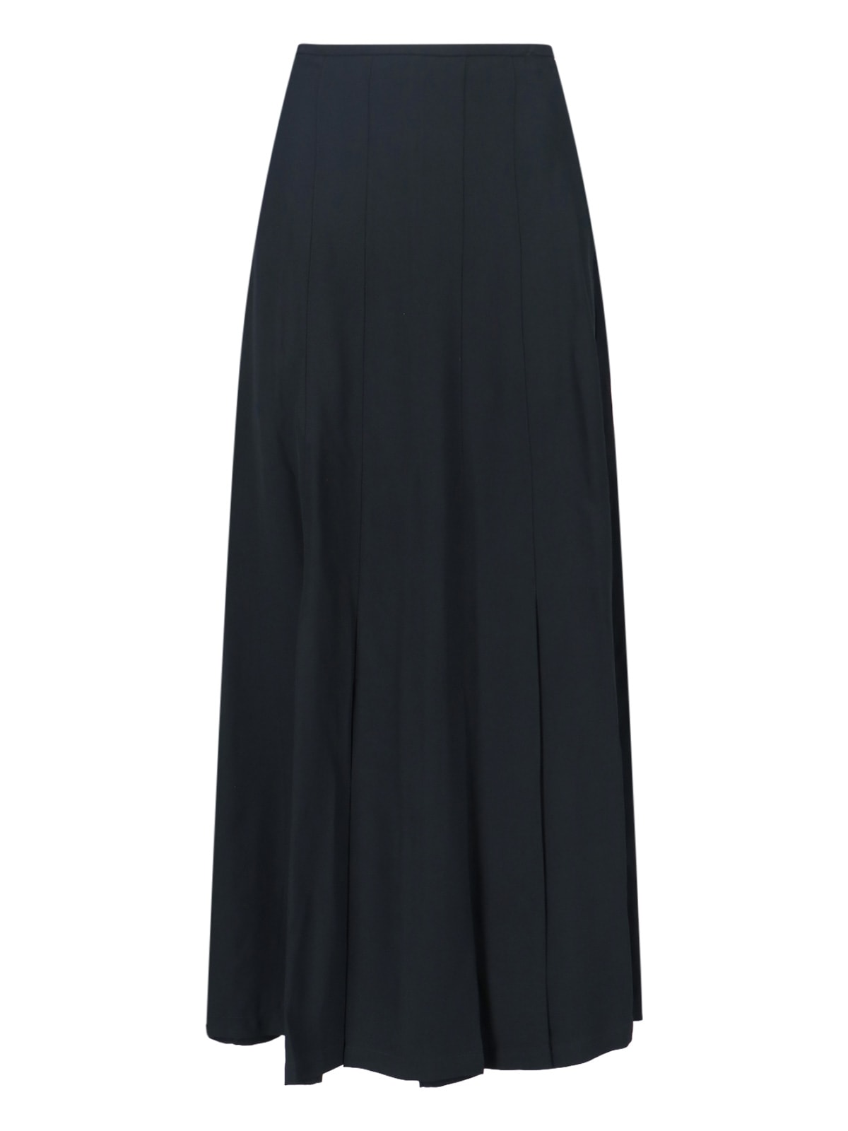 Aspesi Maxi Viscose Skirt In Black