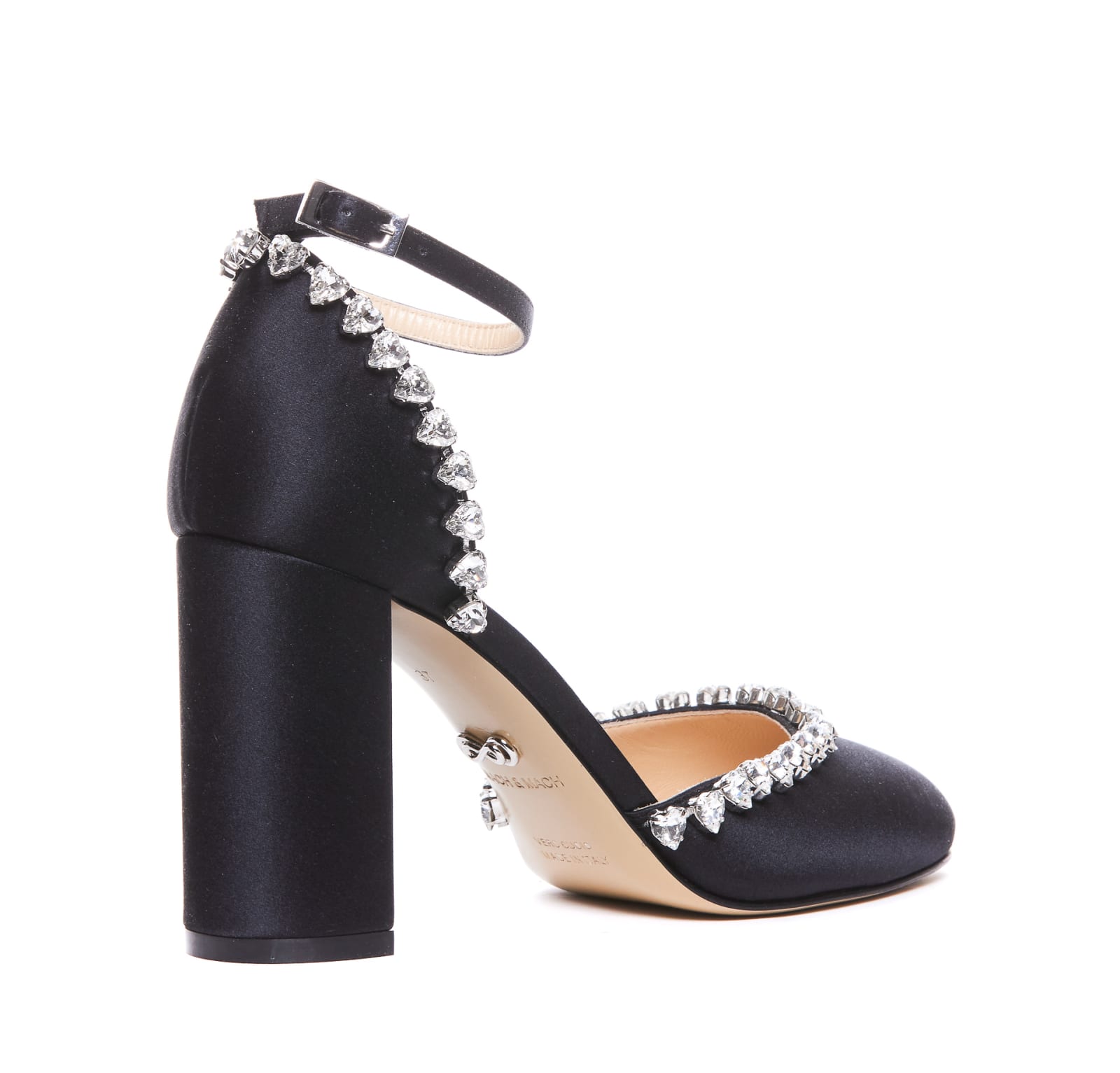 Shop Mach &amp; Mach Audrey Crystal Pumps In Black