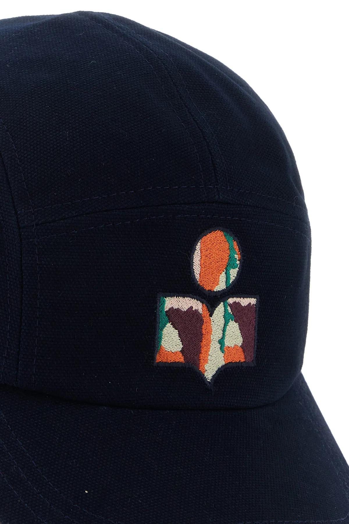 Isabel Marant Cappello Da Baseball Tedji In Cotone Blu Notte Uomo In Blue