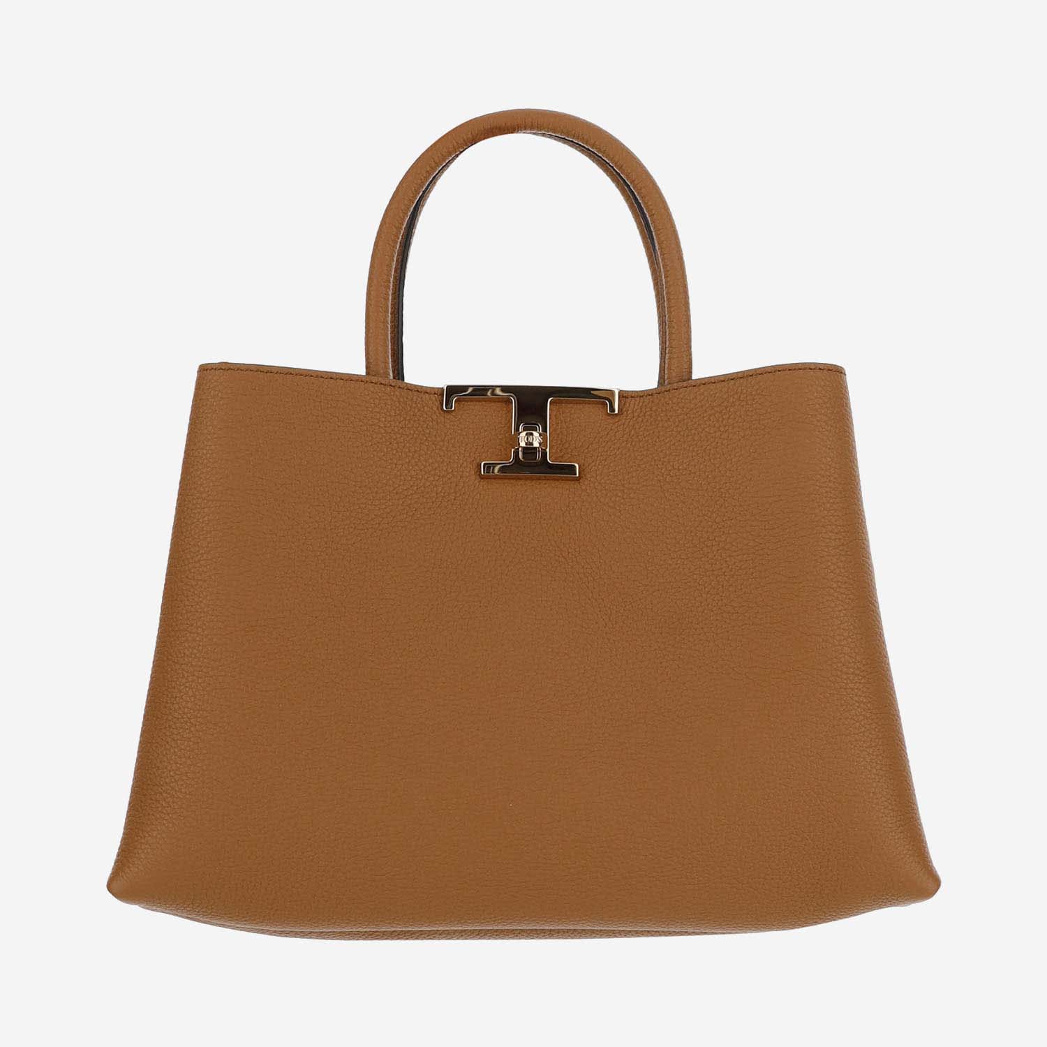 Shop Tod's T Timeless Leather Small Handbag In Brown