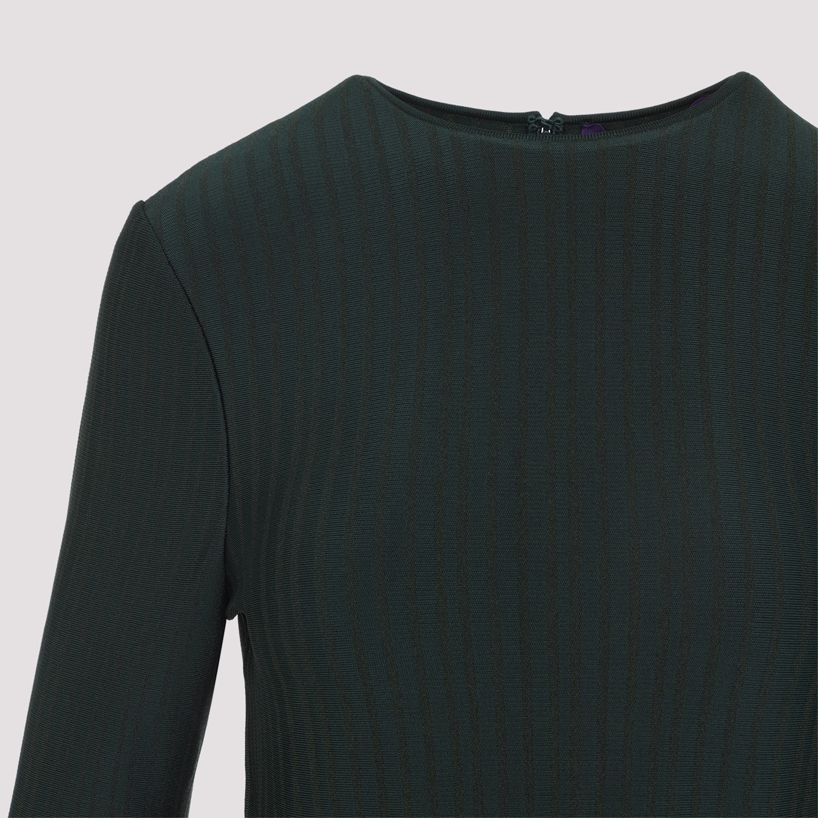Ralph Lauren Crewneck Long-sleeve Jumper Day Dress In Green