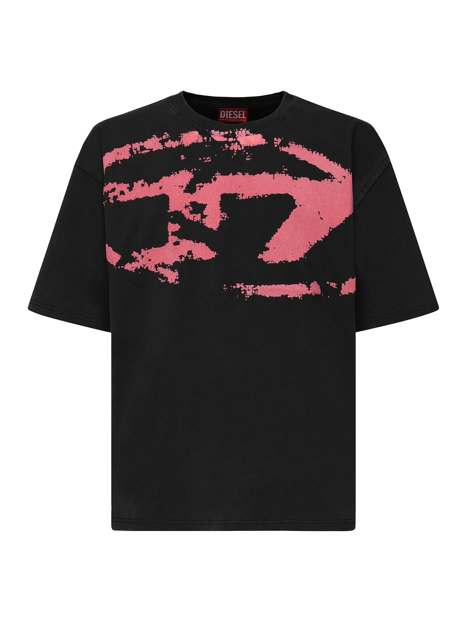 Diesel T-boxt T-shirt With Distressed Effect In Black