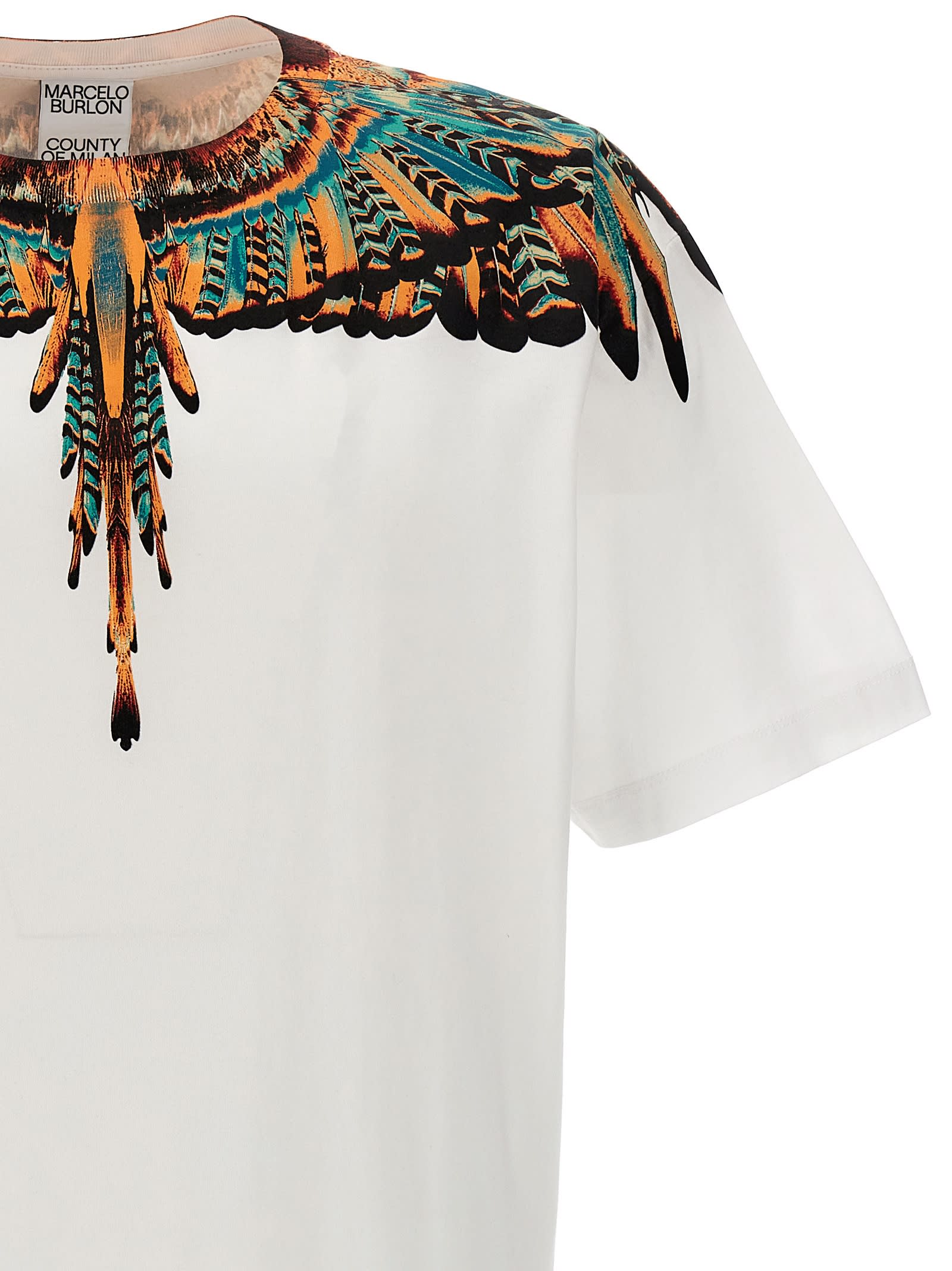 Shop Marcelo Burlon County Of Milan Grizzly Wings T-shirt In Multicolor