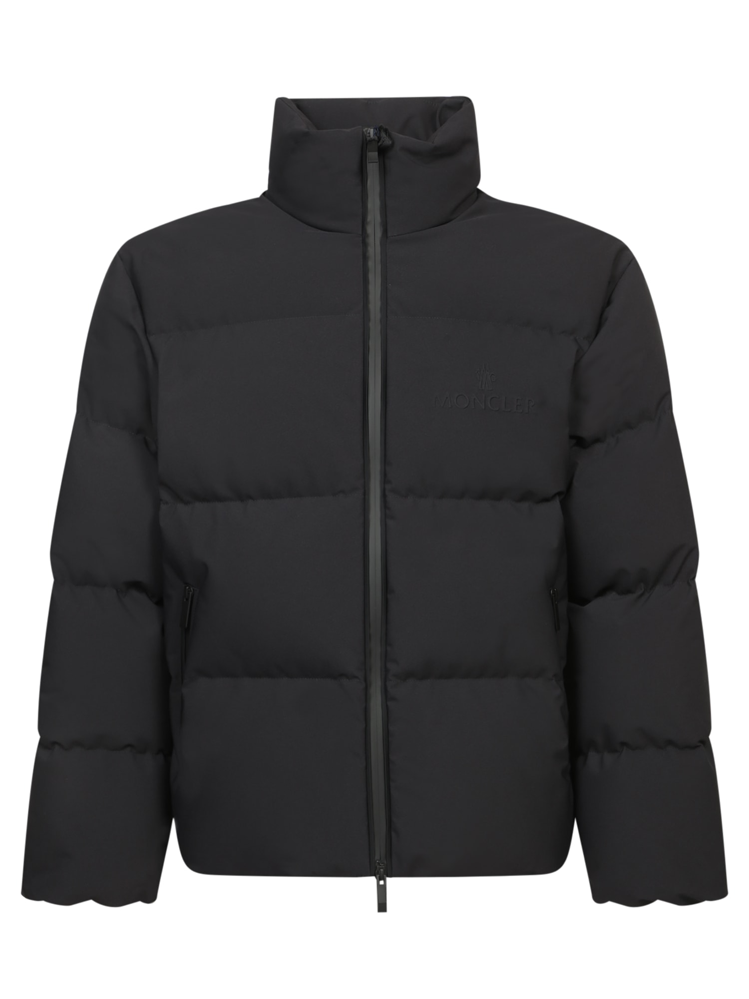 Shop Moncler Misonet Navy Blue Down Jacket