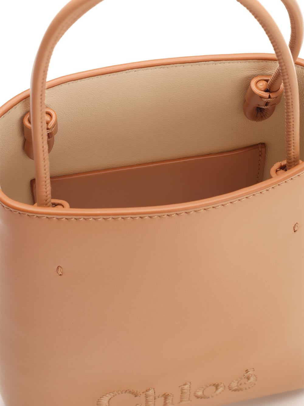 Shop Chloé Sense Micro Tote In Beige