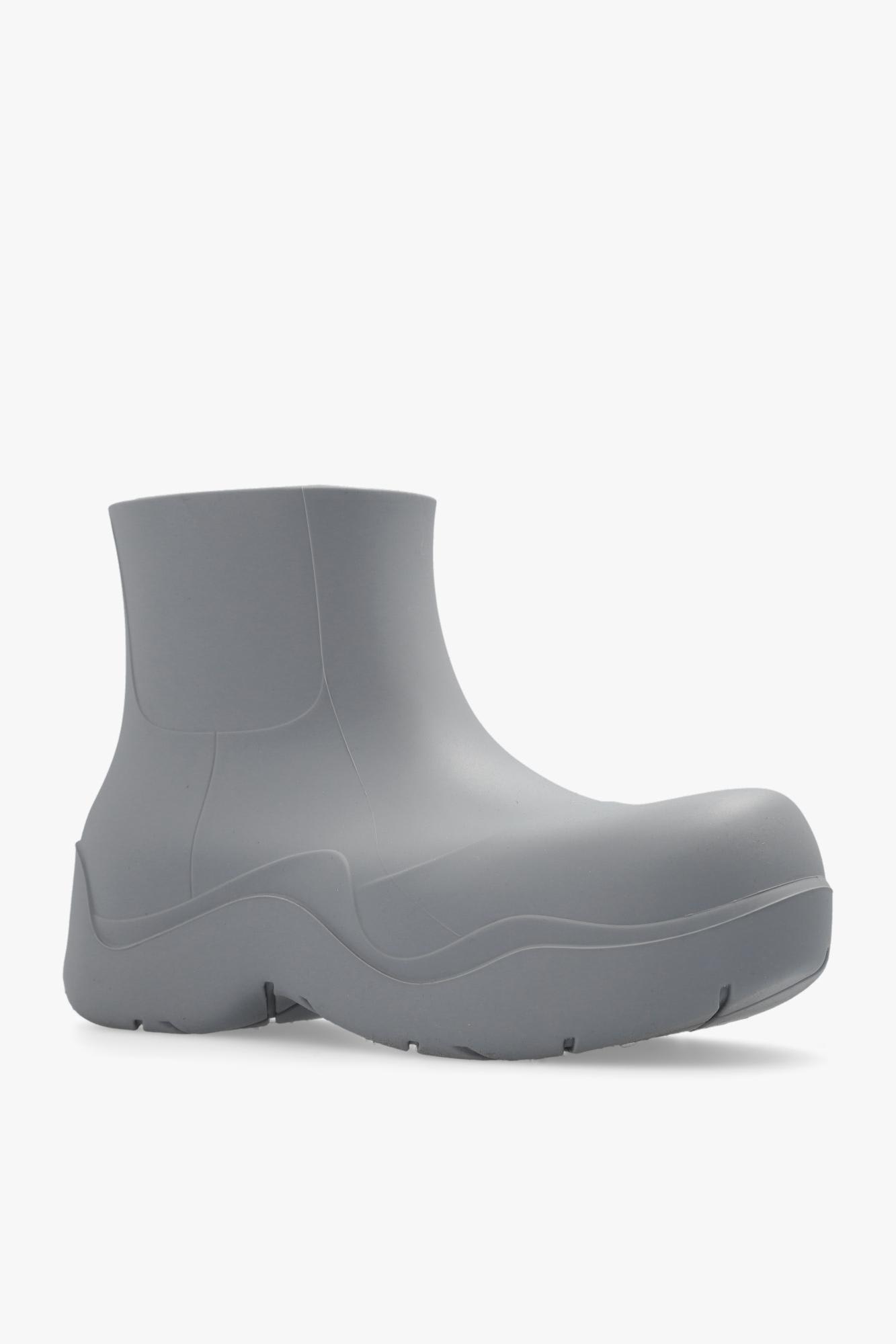 Shop Bottega Veneta Puddle Rain Boots In Grey