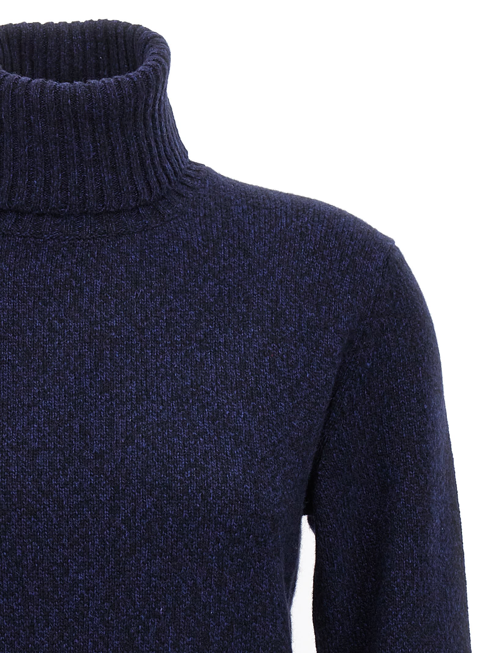 Shop Ami Alexandre Mattiussi Logo Cachemire Sweater In Blue