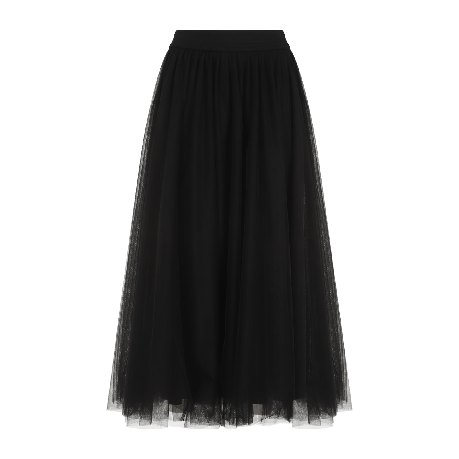 Shop Fabiana Filippi Tulle Skirt In Nero