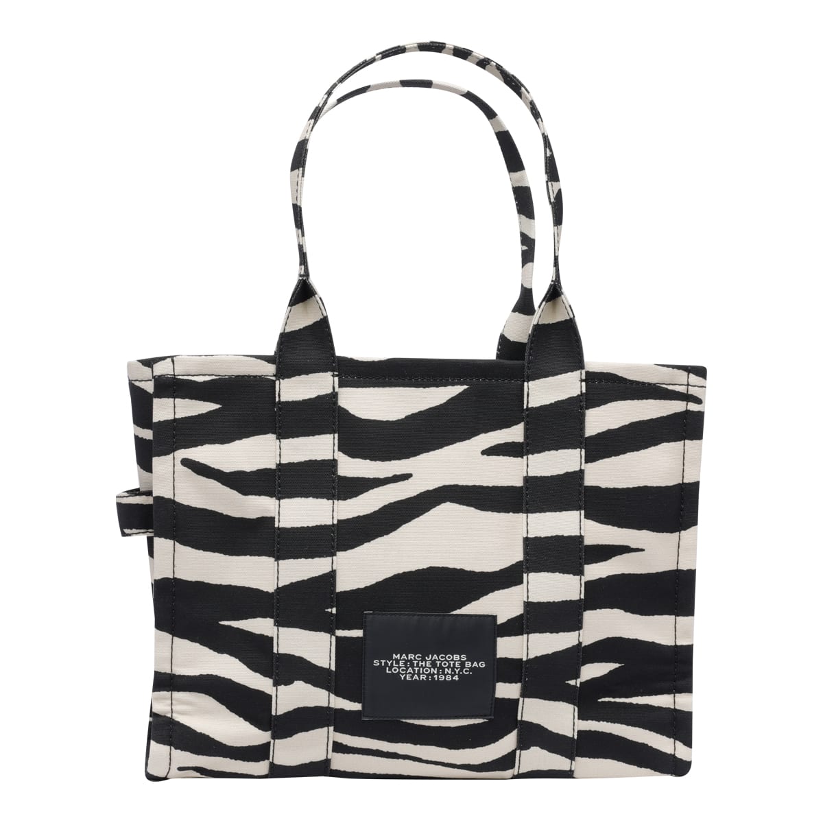 Shop Marc Jacobs The Zebra Large Tote Bag In Black