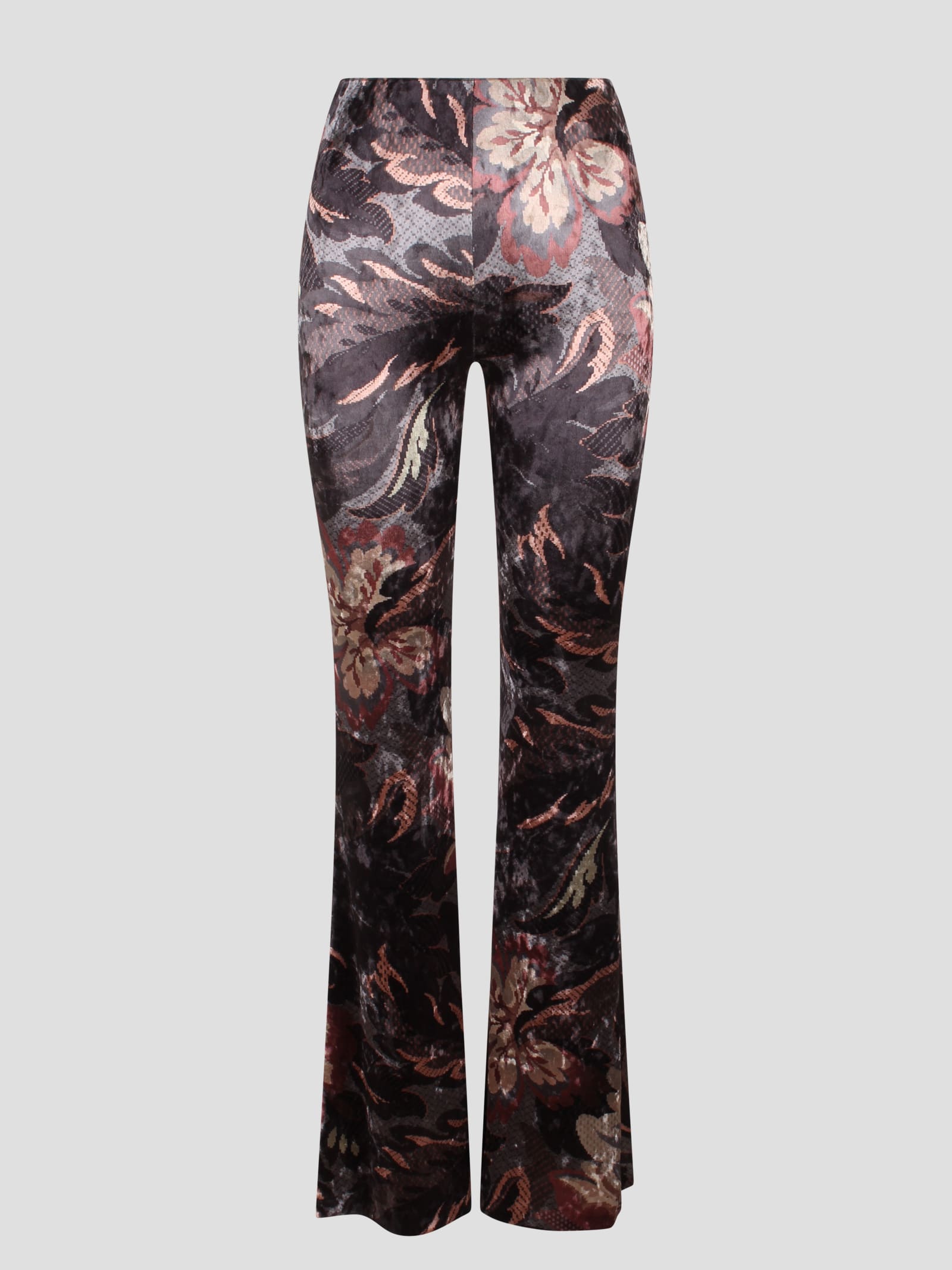 Shop Etro Printed Chenille Pants In Multicolour