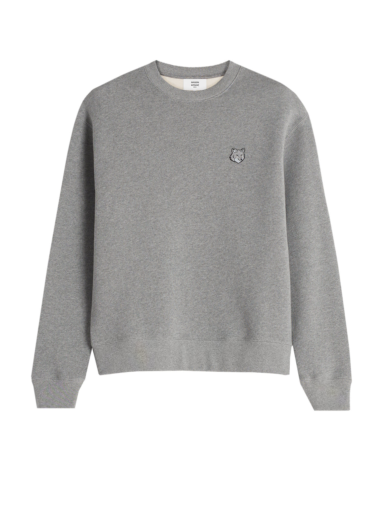 Maison Kitsuné Ribbed Crew Neck Sweater With Long Sleeves