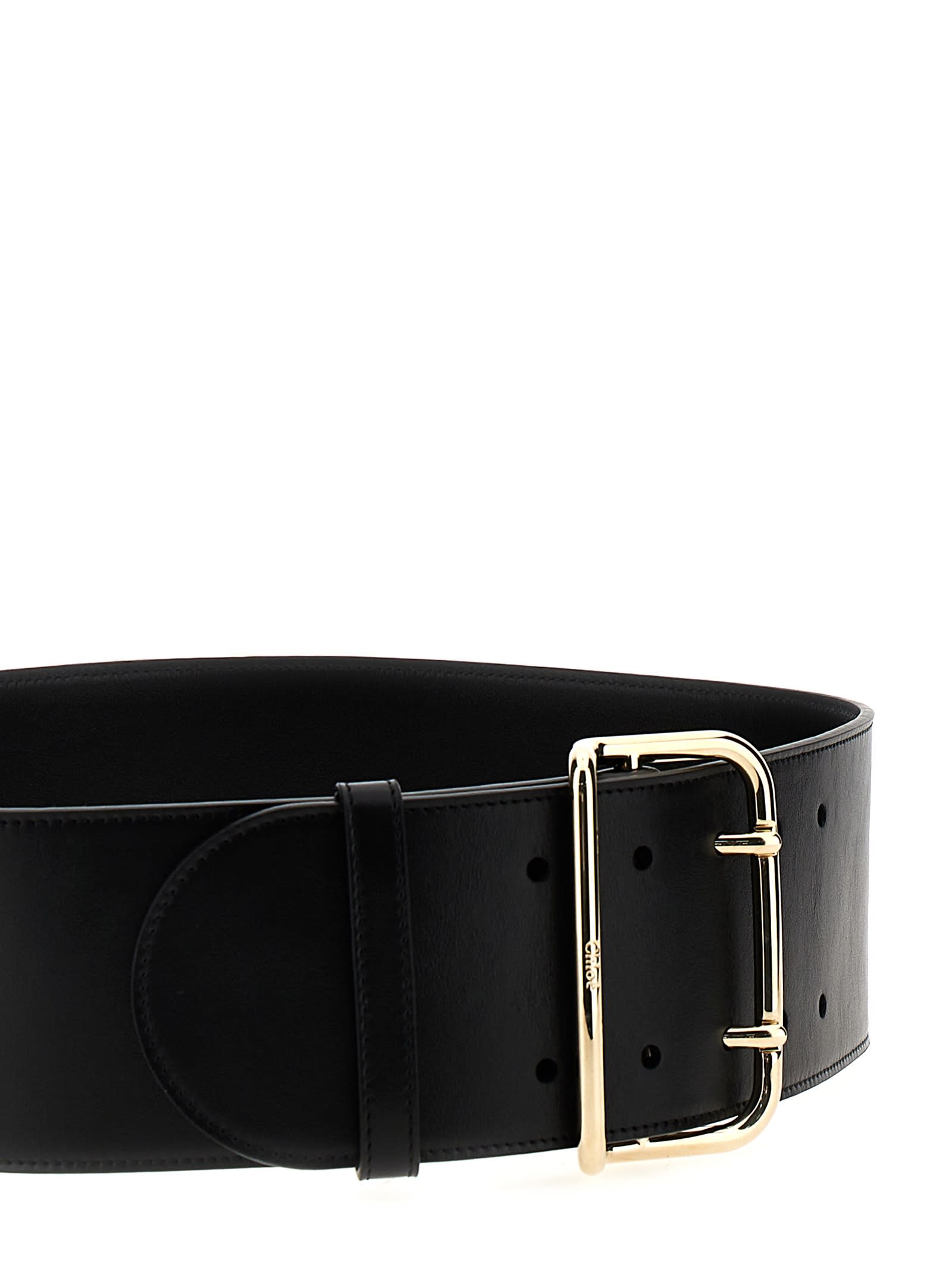 Chloé Leather Belt In Black